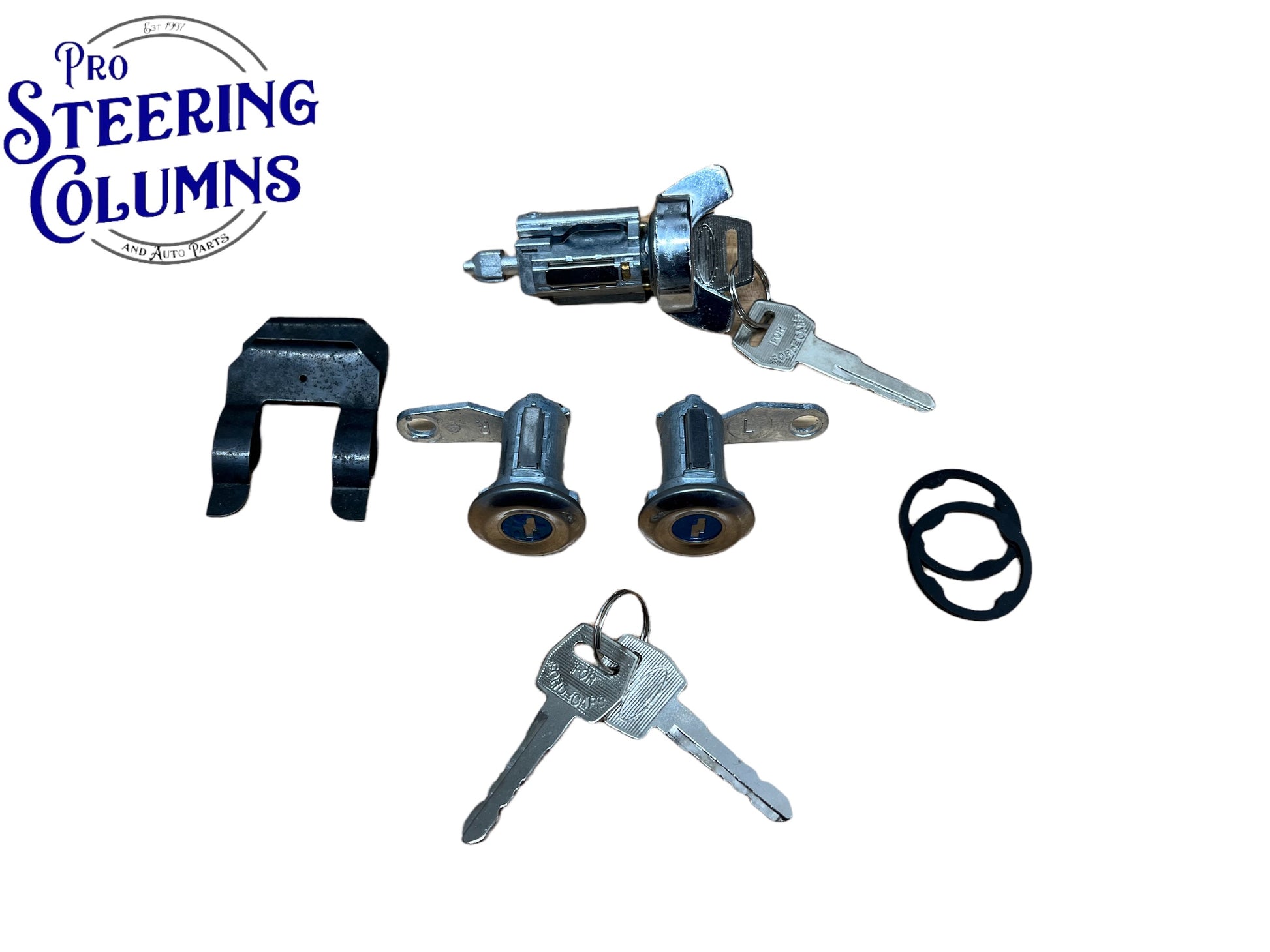 1980-1991 Ford F-150 F-250 F-350 Bronco Ignition & Door Lock Cylinder Set
