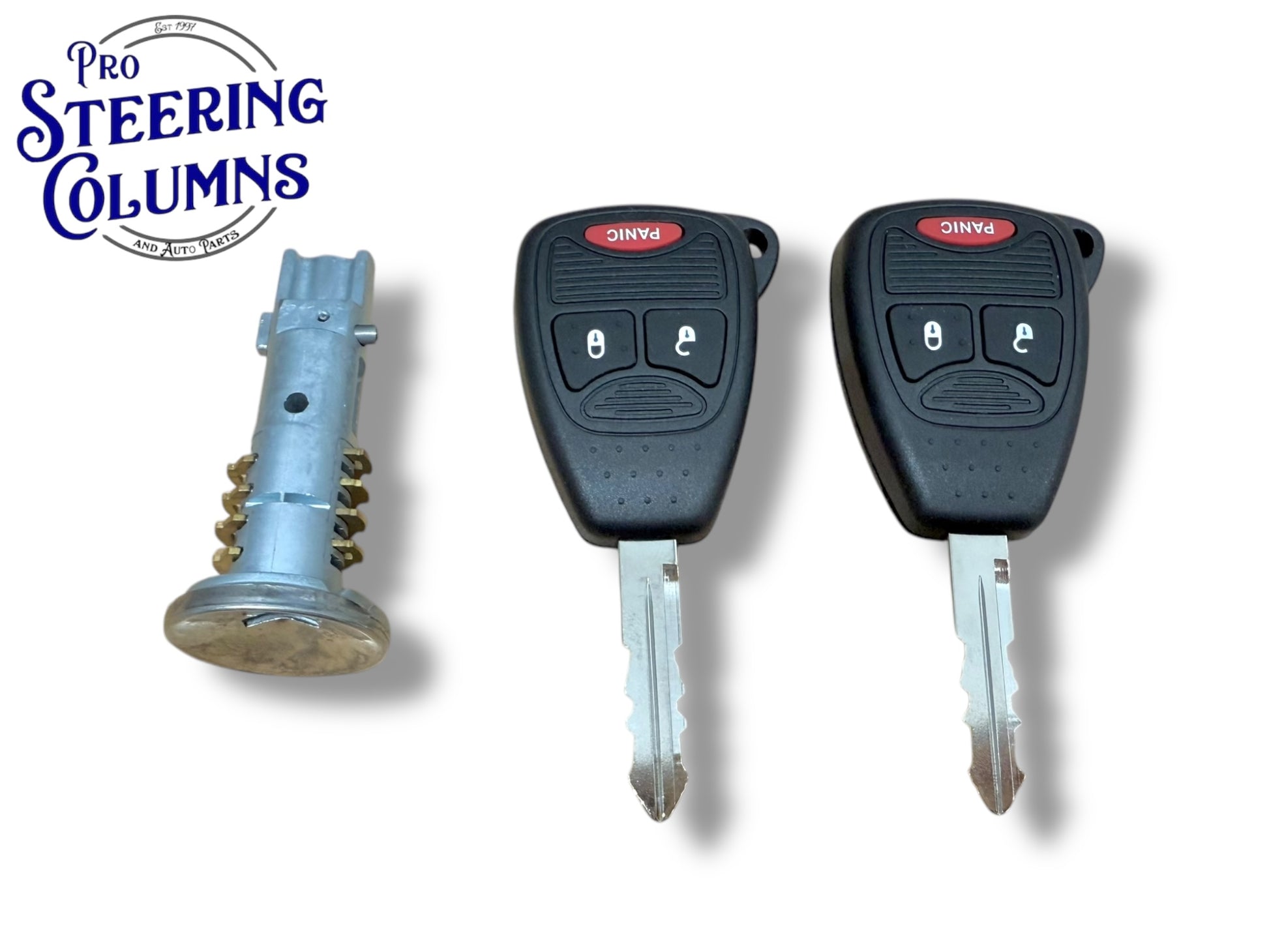 06-17 Avenger Caliber Liberty Ignition Lock Cylinder 2 Remote Keys 3-Button New 5179511AA