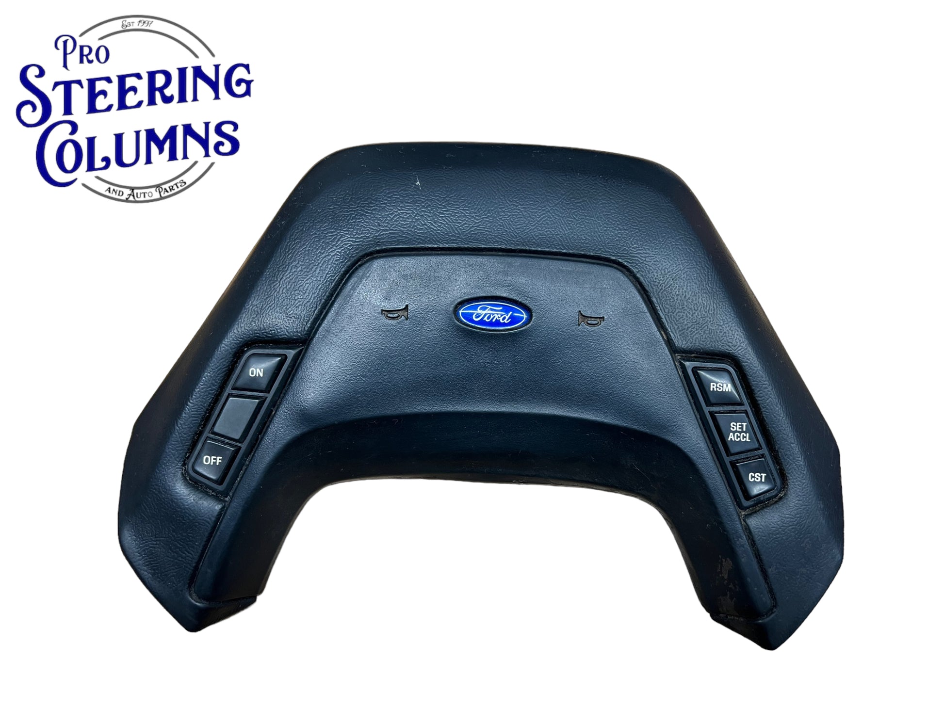 88-91 Ford Bronco F-150 F-250 F-350 Steering Wheel Horn Pad With Cruise Control Used OEM