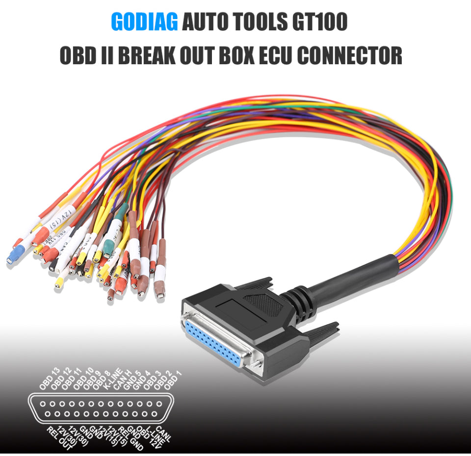 Godiag - Colorful Jumper Cable DB25 for GT100 & All ECU Connections