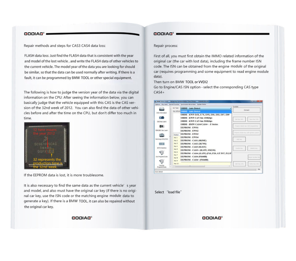 Godiag - Key Tool Plus Practical Instruction 1 & 2 Two Books for Locksmith and Vehicle Maintenance Engineer