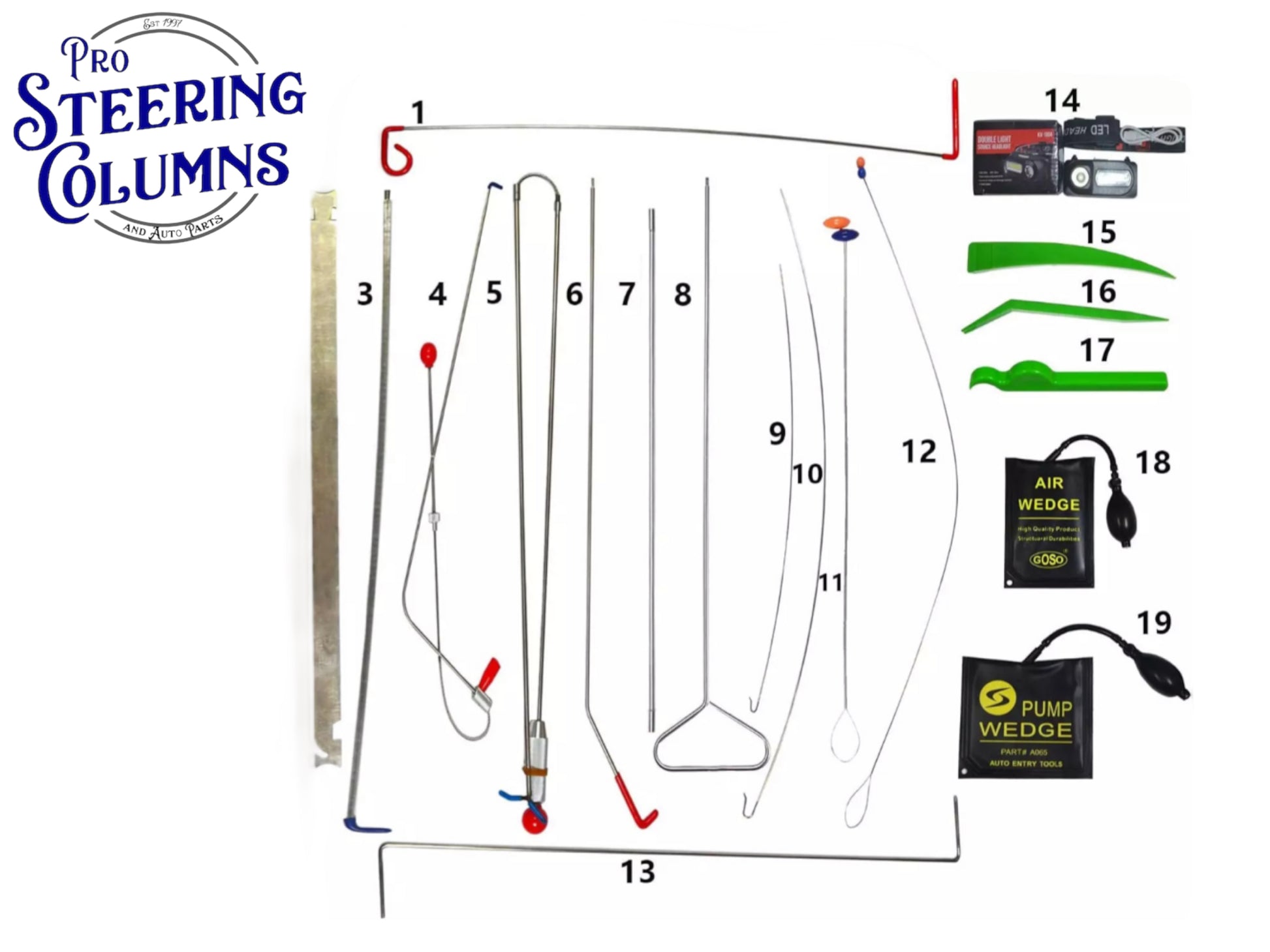 19 Piece Car Opening Tool Kit