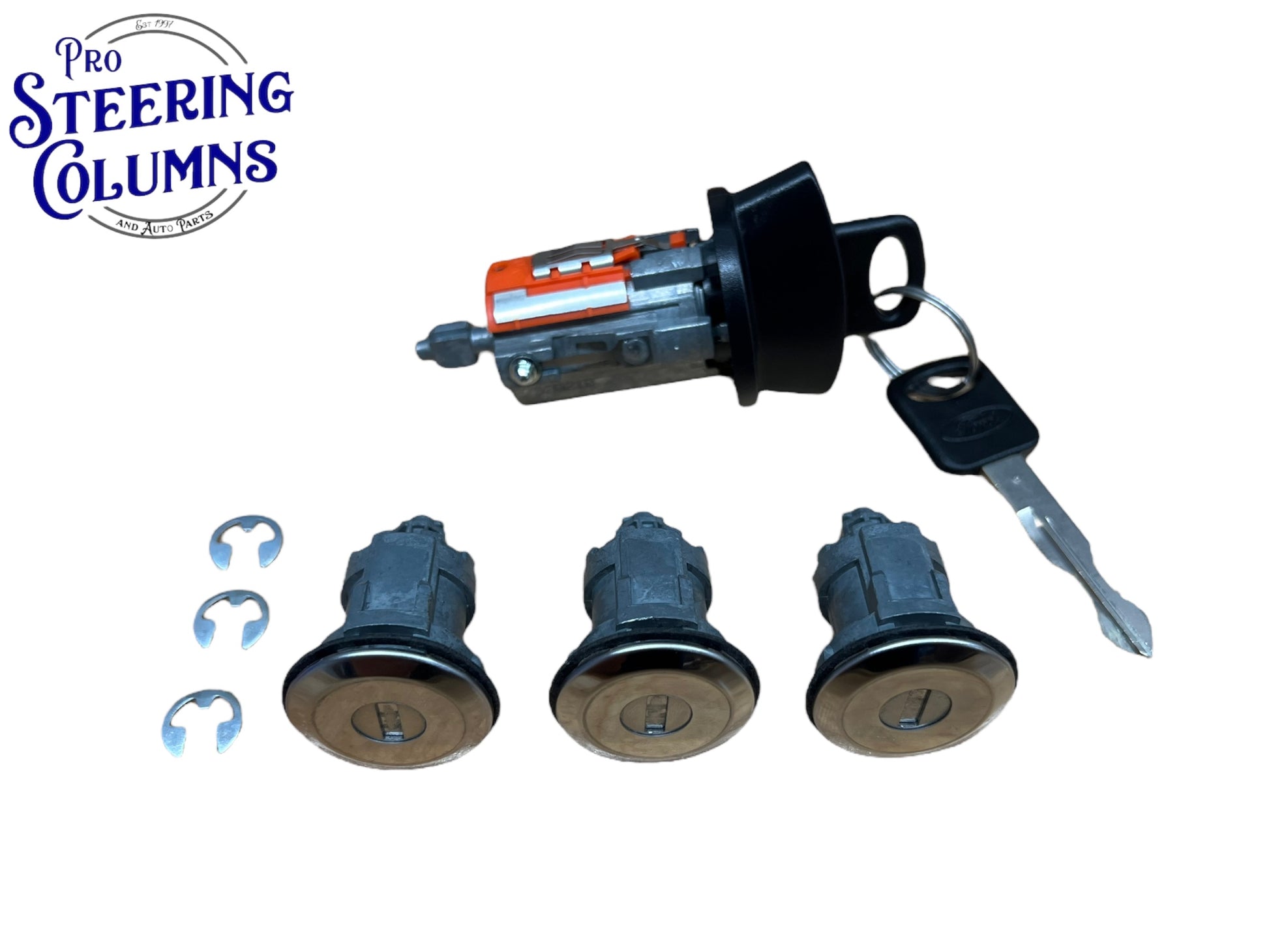 1997-2020 E-150 E-250 E-350 Ignition & 3 Door Lock Cylinder Set 2 Keys New