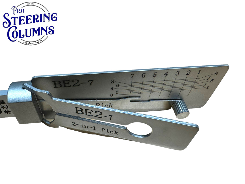 Original Lishi 2 in 1 BE2 7 Pin Best A Pick & Decoder Genuine New