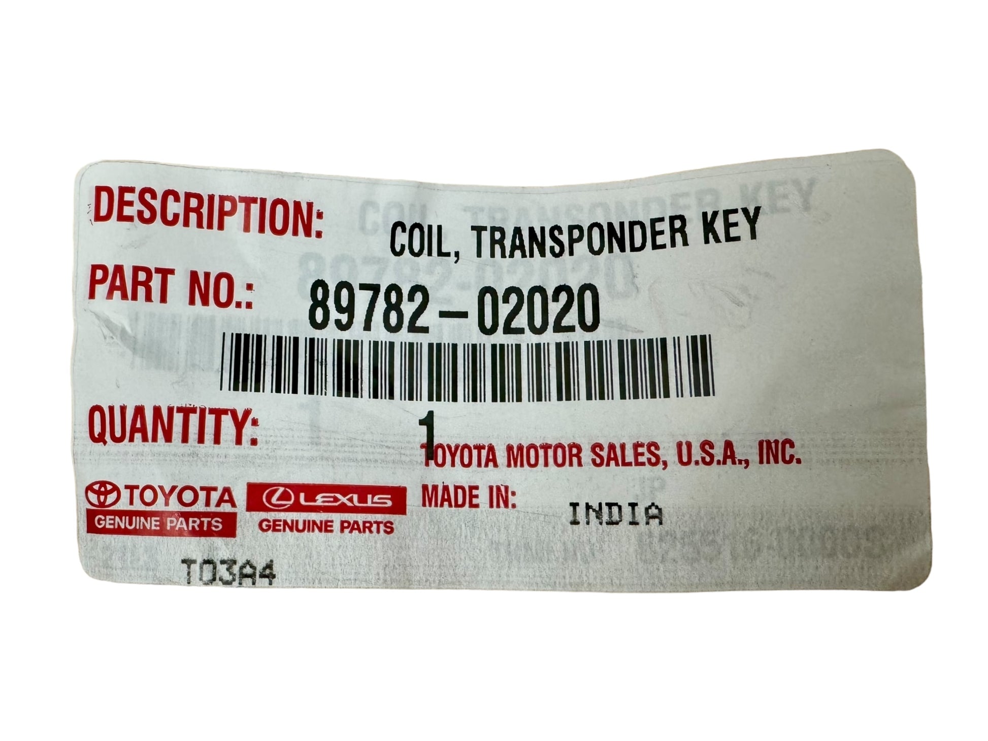 2014-2019 Corolla 2018-2021 Tundra Immobilizer Transceiver New OEM 89782-02020