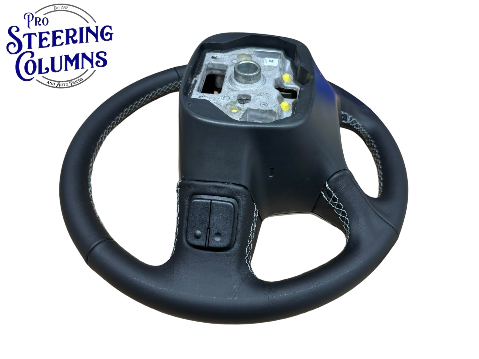 2014-2019 GM Silverado Sierra Tahoe Suburban Yukon Black Leather Steering Wheel New OEM