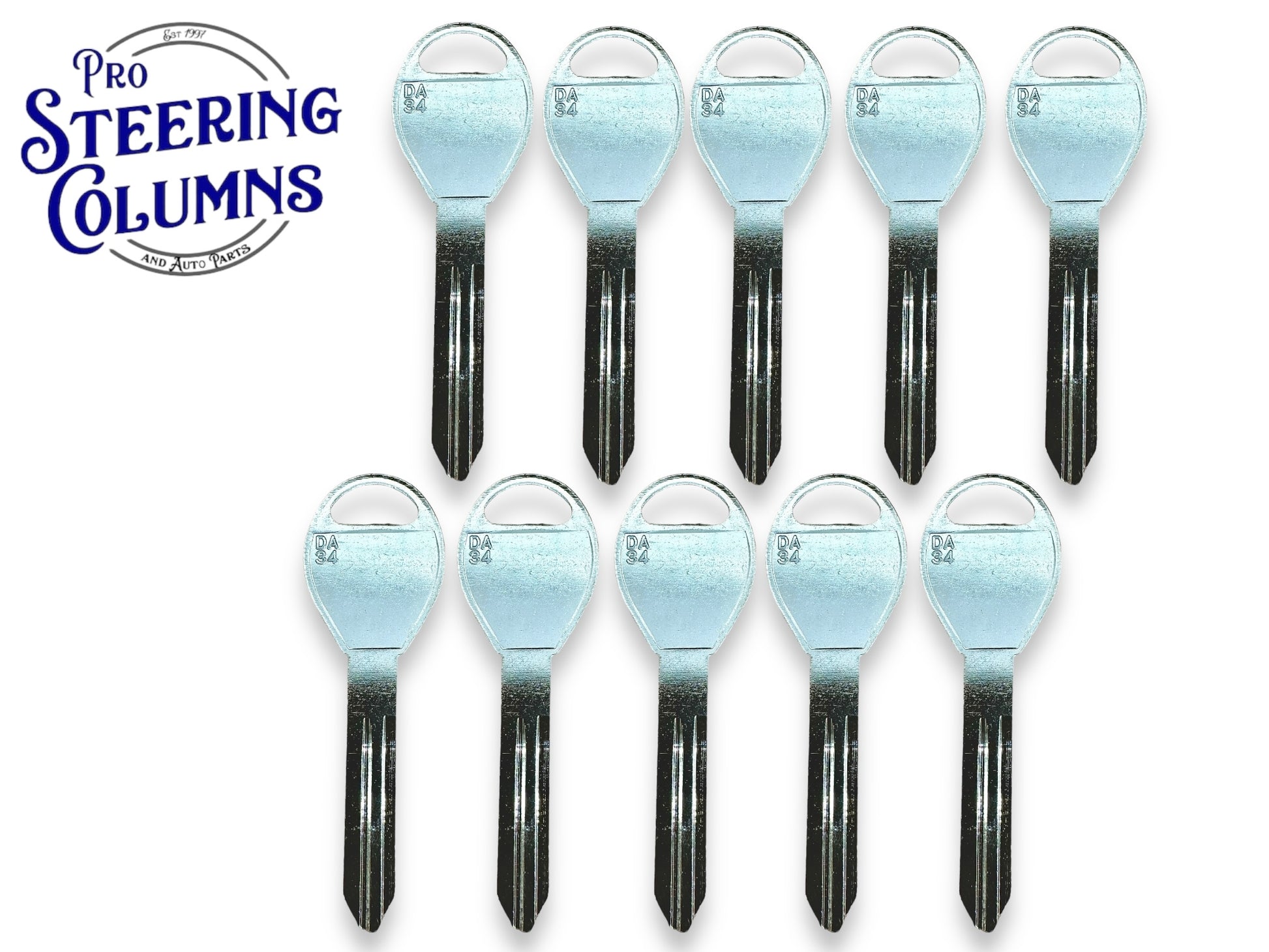 DA34 NSN14 Nissan Infiniti Metal Service Key Blank New (10 Pack)
