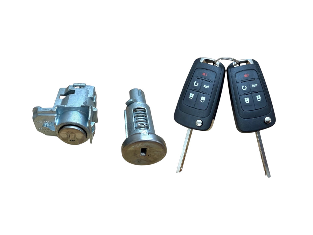10-16 GM Camaro Cruze Ignition & Door Lock Cylinder Set With 5-Button Remotes (Keyed Alike)
