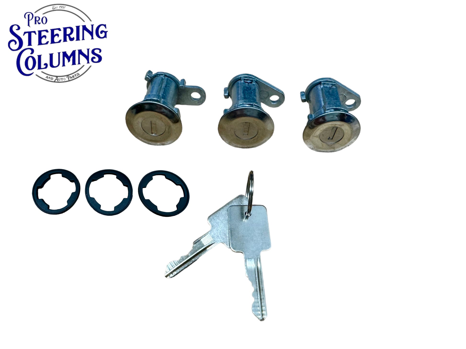 1981-1986 CJ5 CJ7 1987-1990 Wrangler Door Lock Cylinder Set 2 Keys New