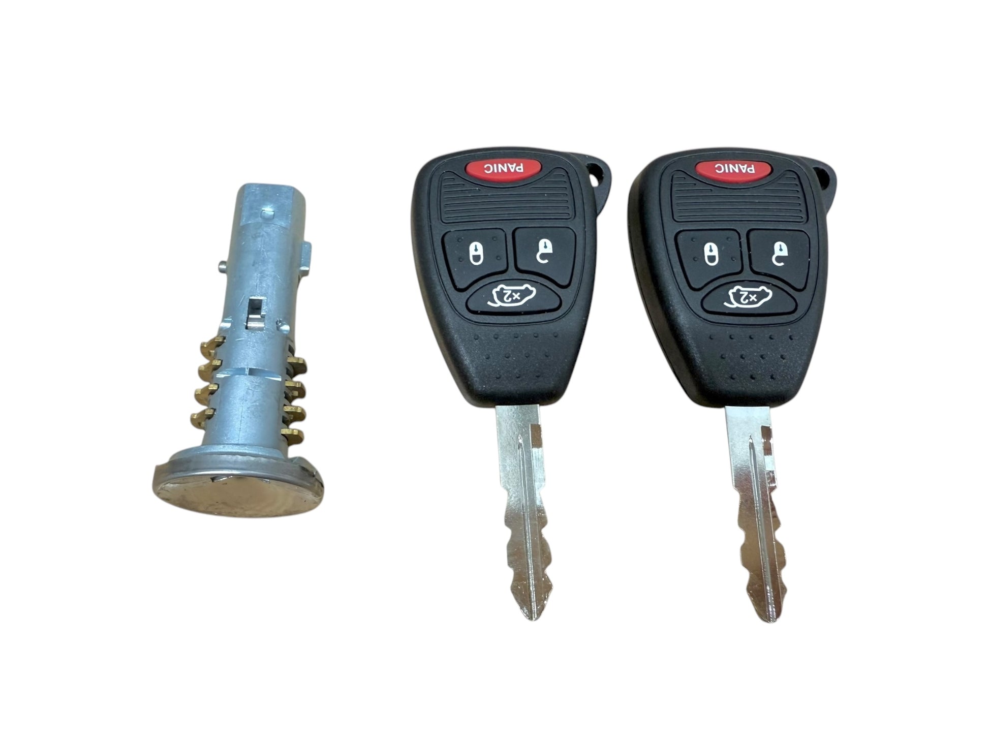 06-17 Avenger Caliber Liberty Ignition Lock Cylinder 2 Remote Keys 4-Button New 5179511AA