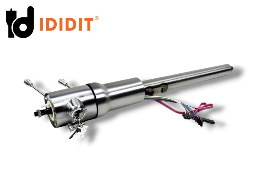 Ididit - 76-86 Jeep CJ5 CJ7 Retrofit Floor Shift Steering Column Paintable Steel - 1520800010