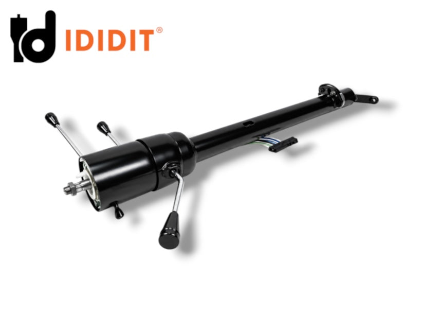 Ididit - 73-77 Ford F-100 Pickup Automatic Tilt Steering Column Retrofit - Black - 1130751051