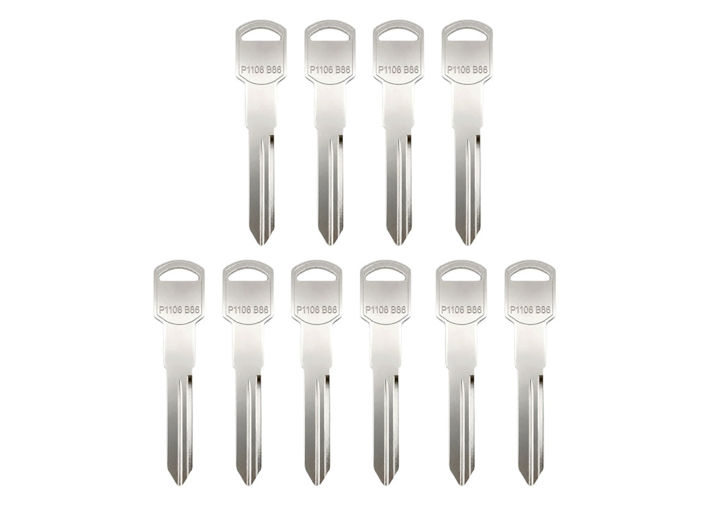 B86 / P1106 - GM Metal Key Blank (Aftermarket) (10 Pack)