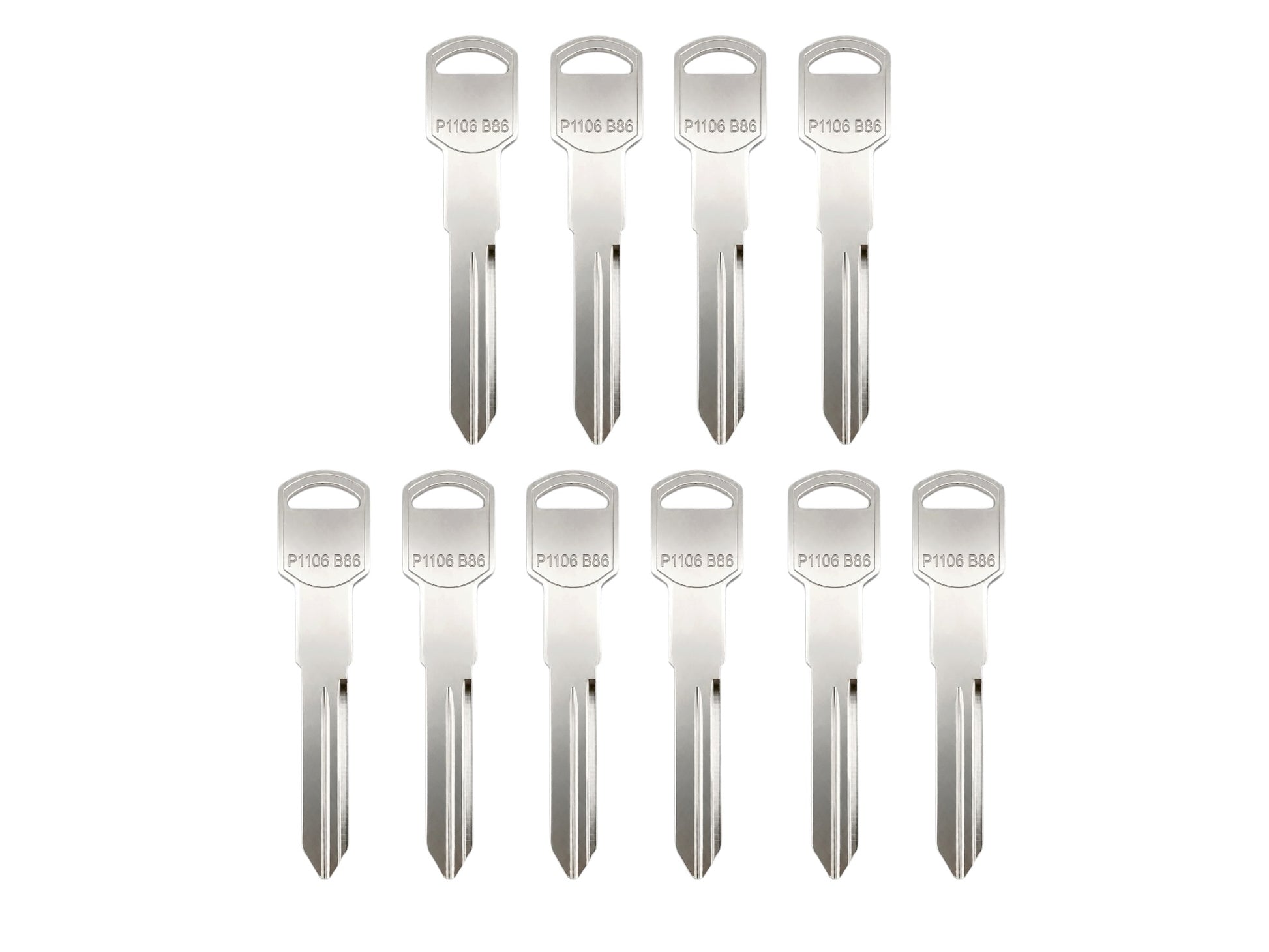 B86 / P1106 - GM Metal Key Blank (Aftermarket) (10 Pack)