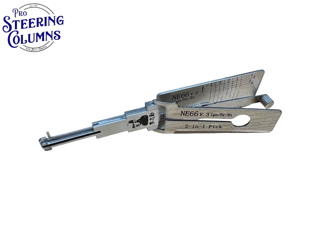 Original Lishi 2 in 1 NE66 Volvo 4 Track Pick & Decoder Genuine New