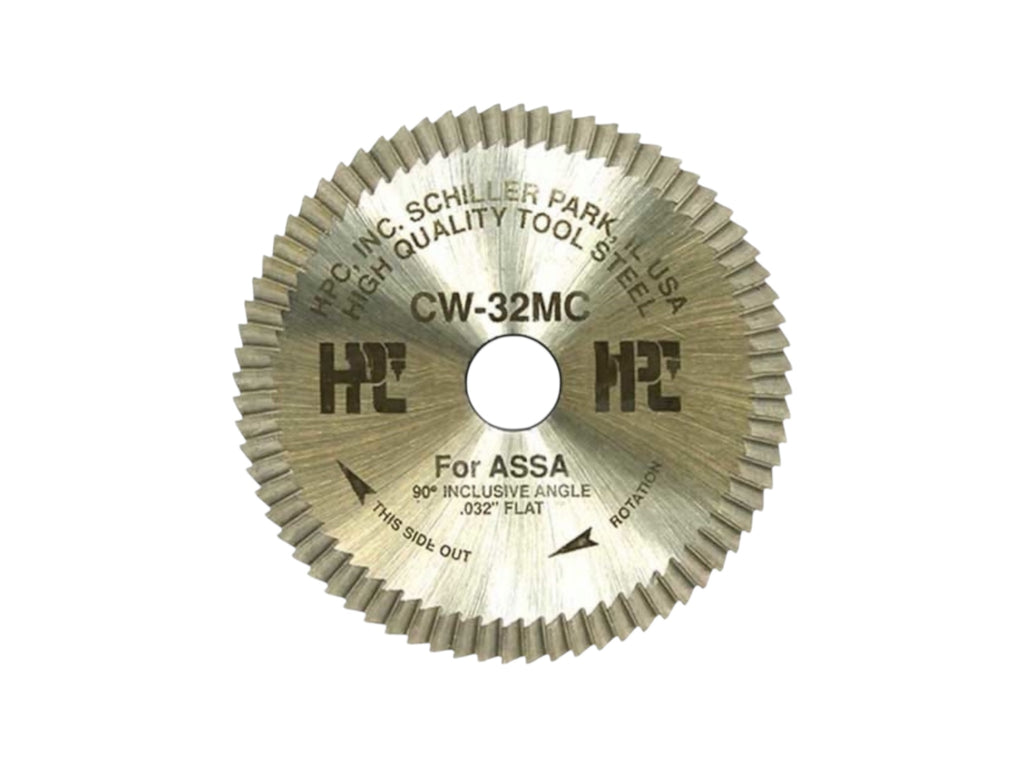 Hpc Key File Set HPC - CW-32MC - ASSA Twin Cylinder Cutter - 90º - for HPC Key Machines