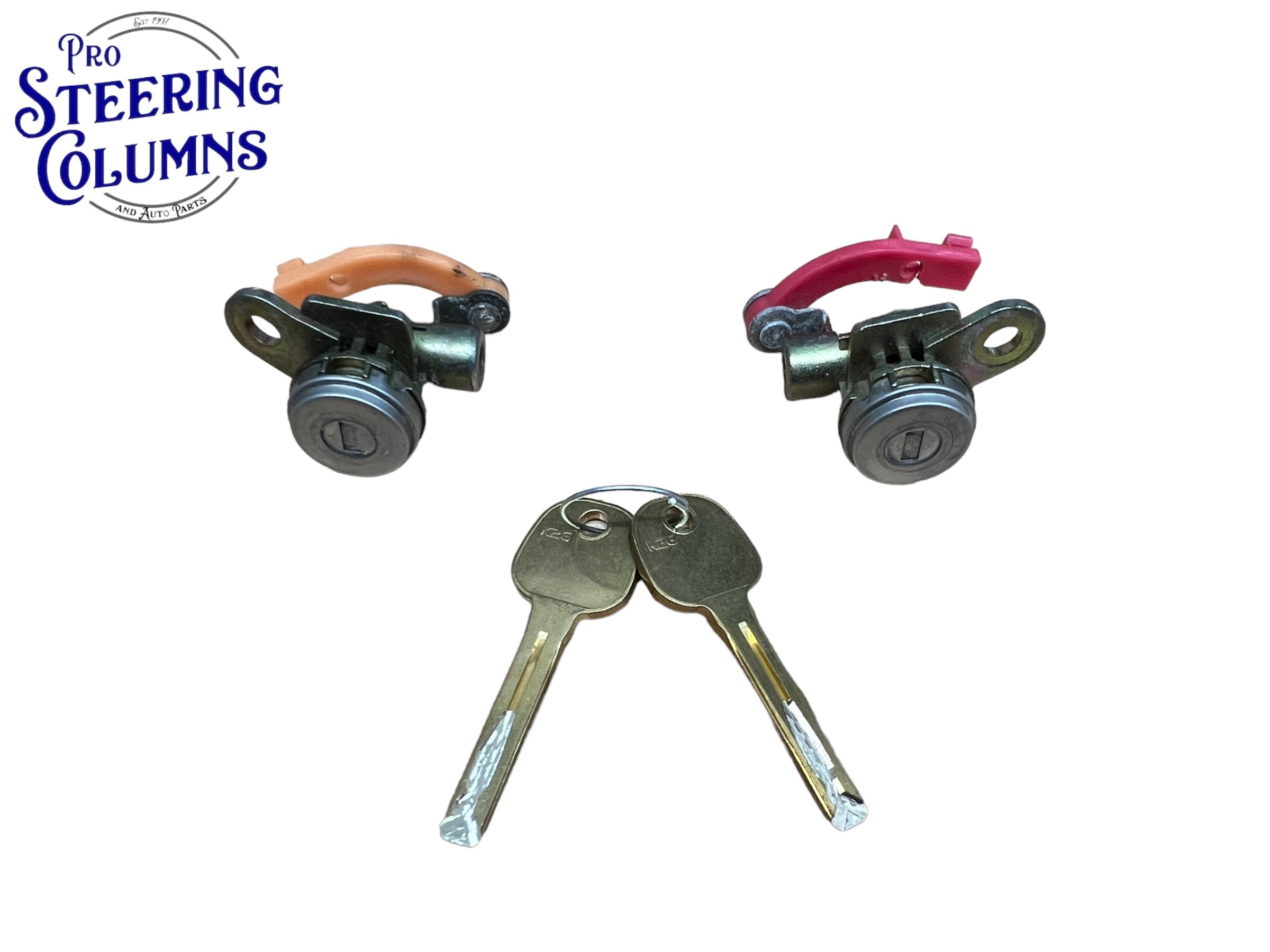 1999-2003 RX300 Driver & Passenger Door Lock Cylinder Set 2 Keys Used