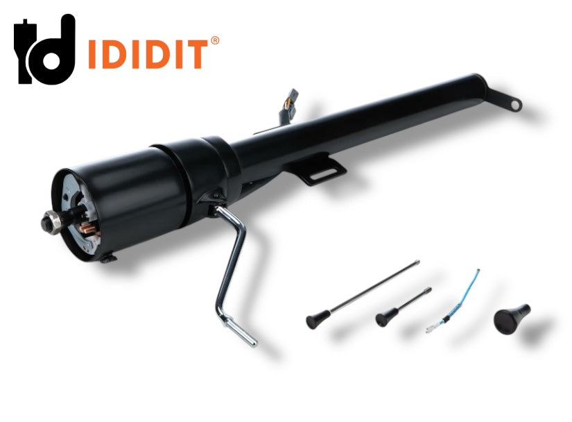 Ididit - 78-79 Ford F-150 F-250 F-350 Automatic Tilt Steering Column Retrofit - Black - 1130811051