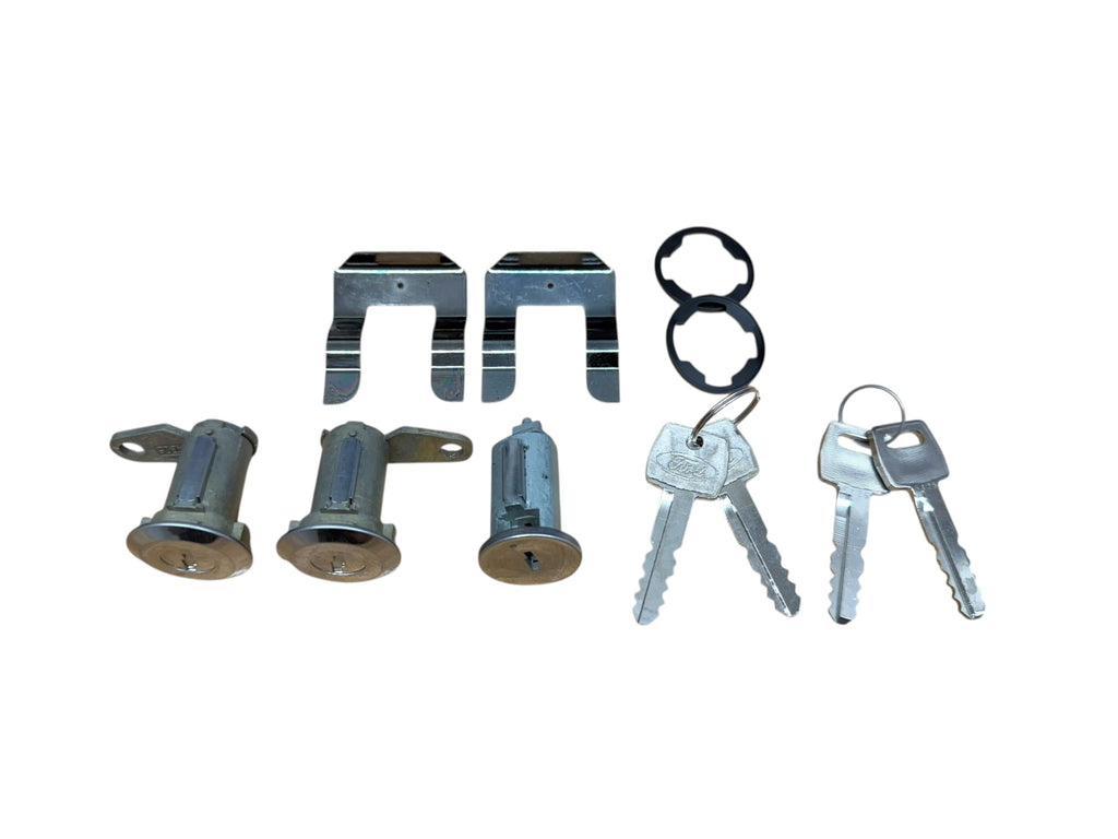 1967-1979 Ford F-Series Bronco Ignition & Door Lock Cylinder Set New (Keyed Alike)