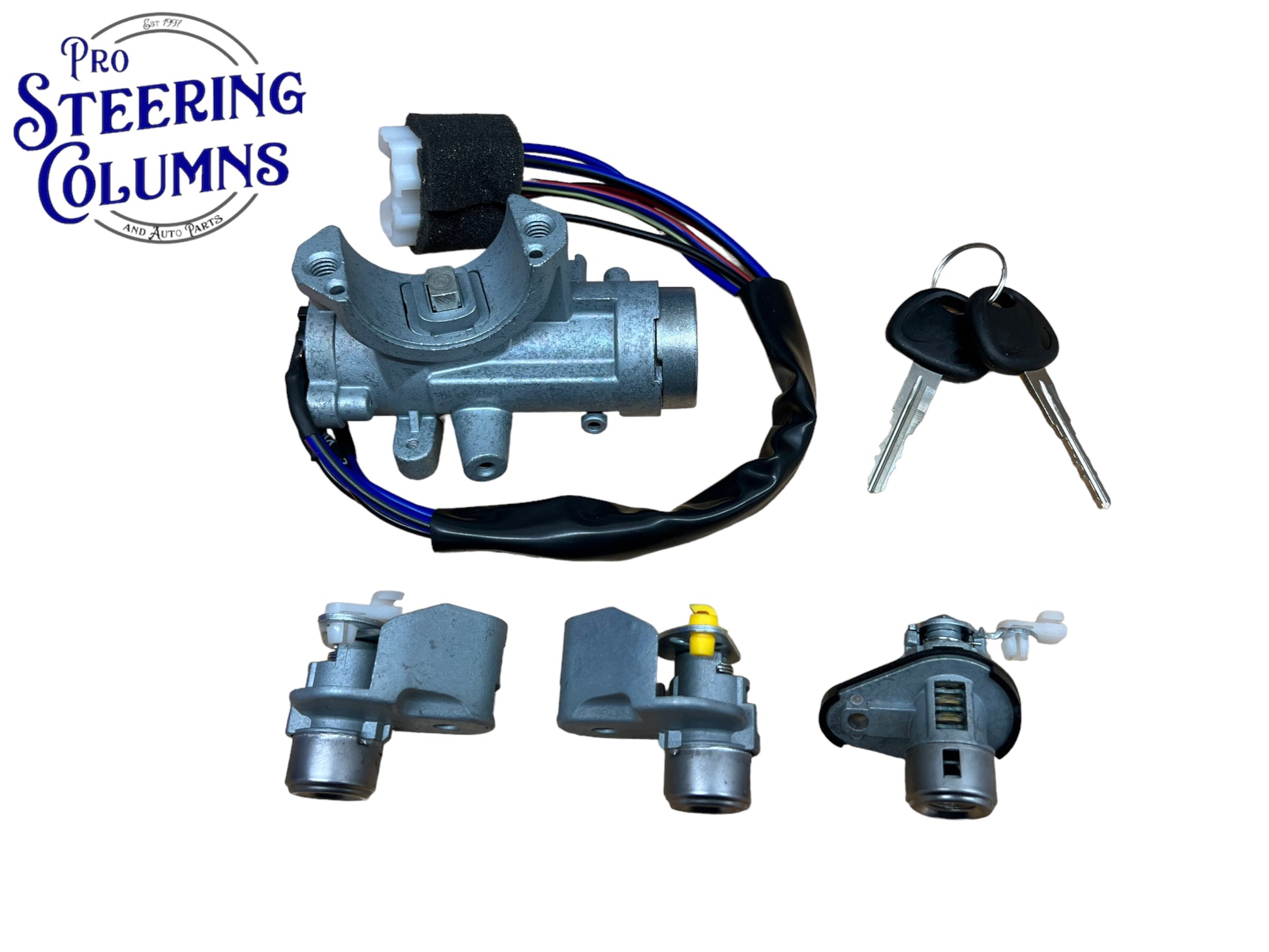 2001-2005 Hyundai Accent Ignition & Door Lock Cylinder Set 2 Keys New 81900-25A50