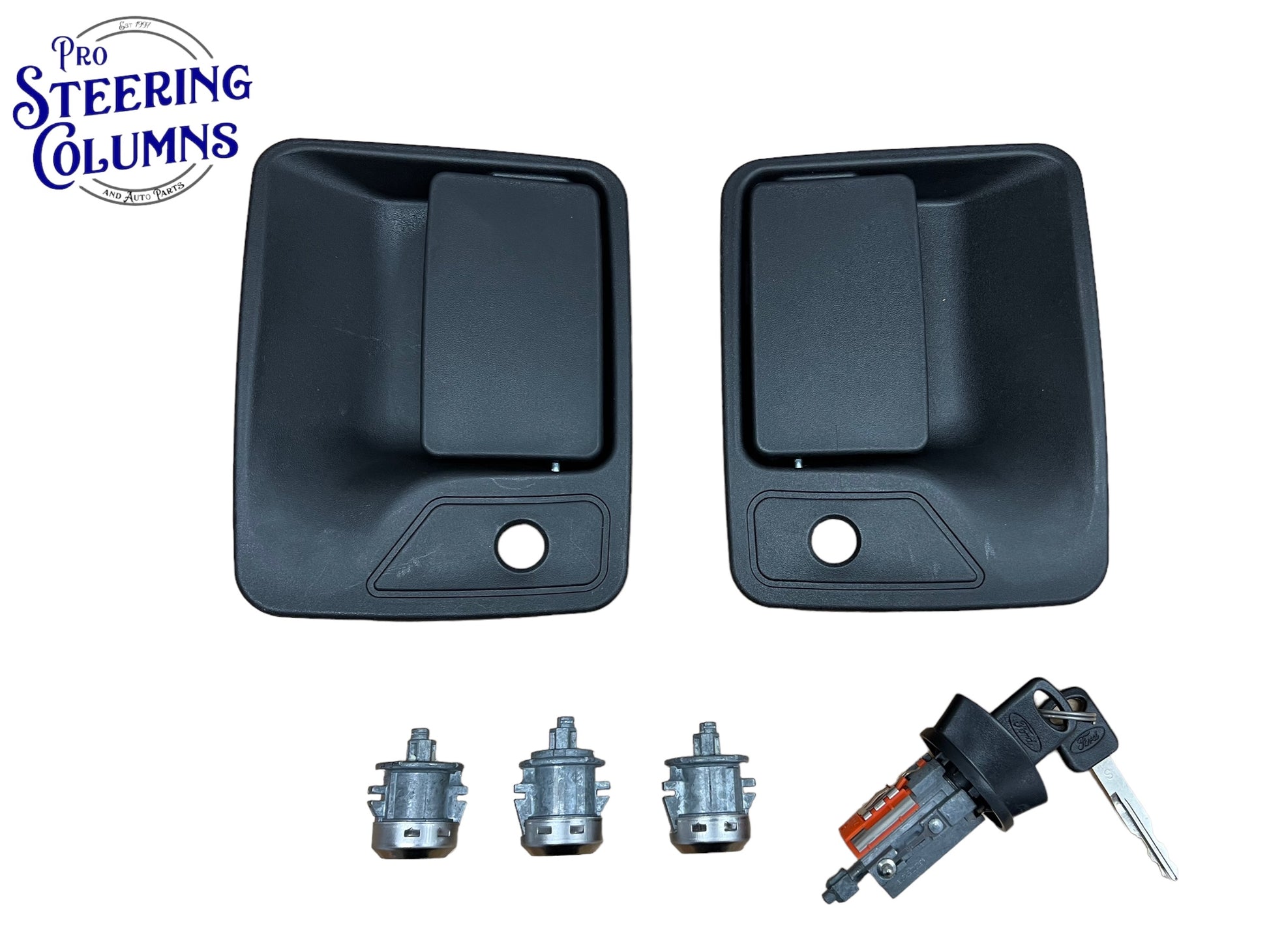1998-2007 F-250 F-350 Ignition Door & Tailgate Lock Cylinder With Handles Repair Kit