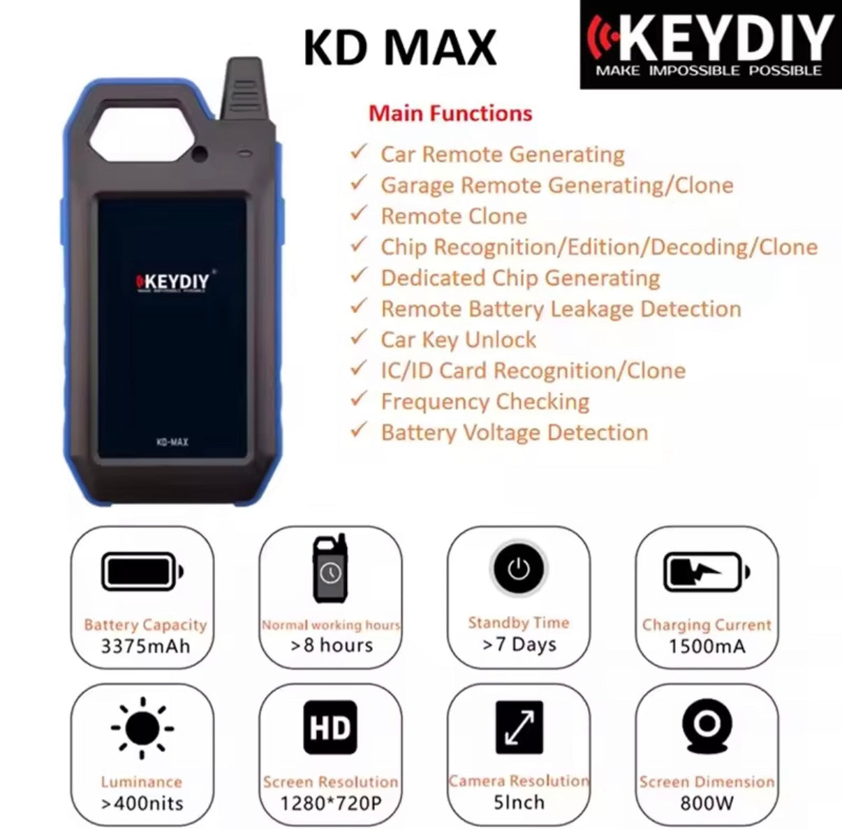 KEYDIY - Key Tool & Remote Generator - KD-MAX