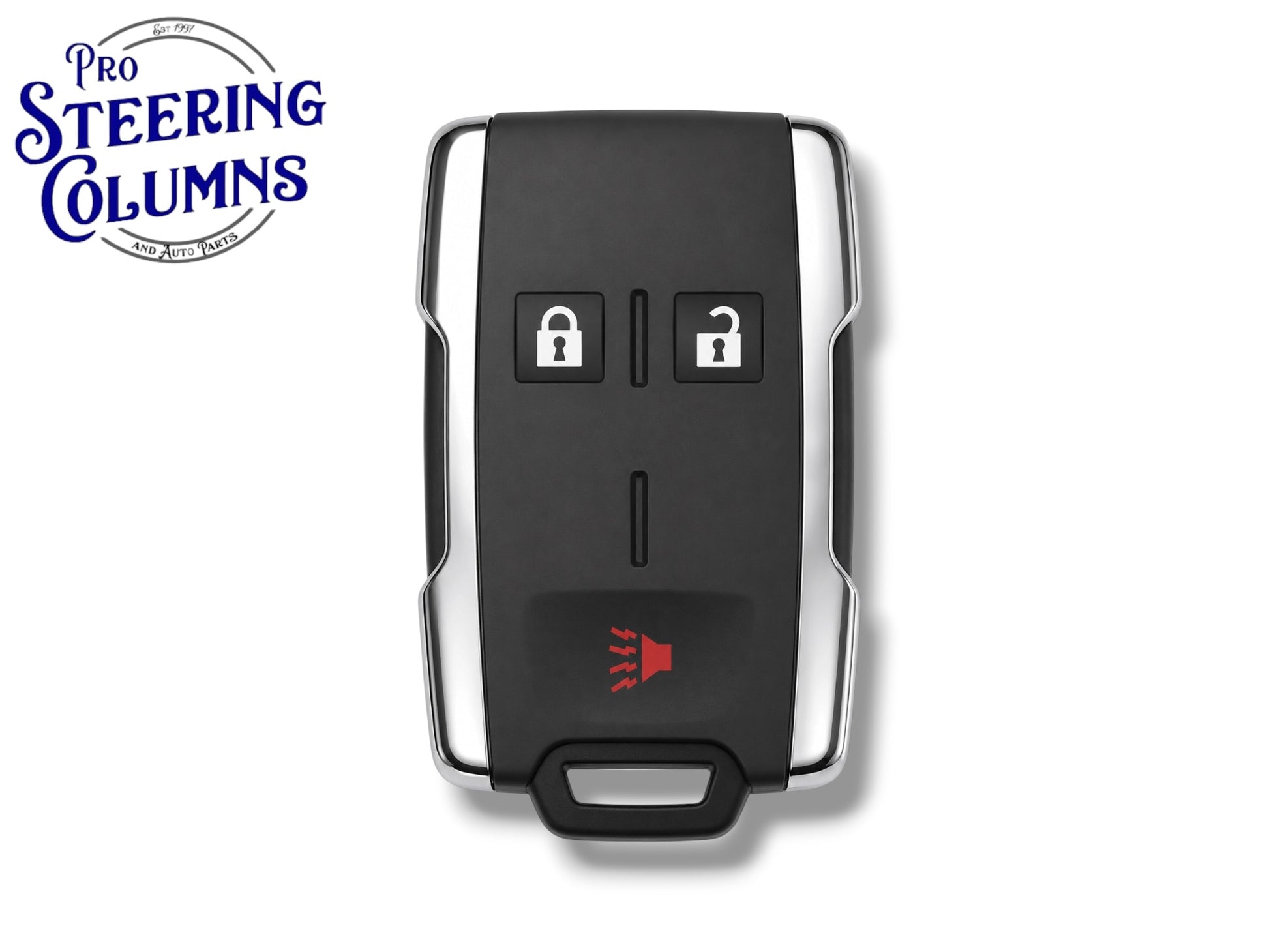 14-22 Chevrolet GMC Keyless Entry Remote 3-Button Chrome PN: 13577771 / M3N32337100 (Aftermarket)
