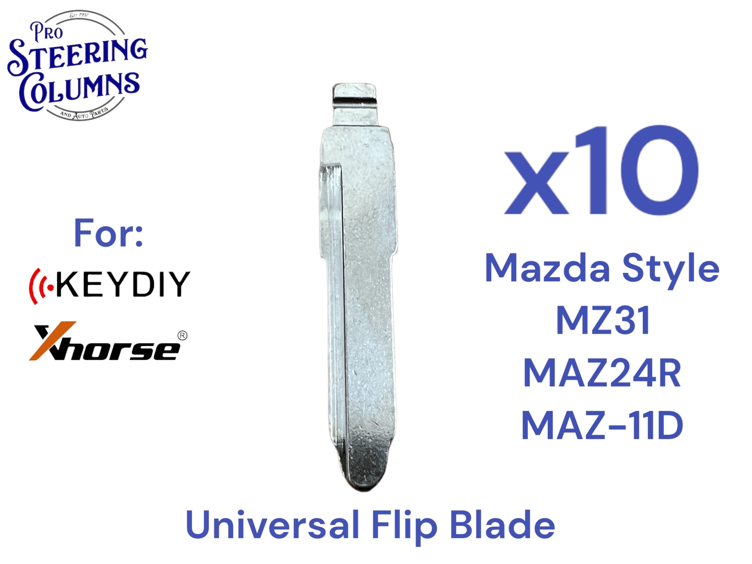 10x Xhorse Keydiy Universal Flip Key Remote Key Blades Mazda MZ31 MAZ2