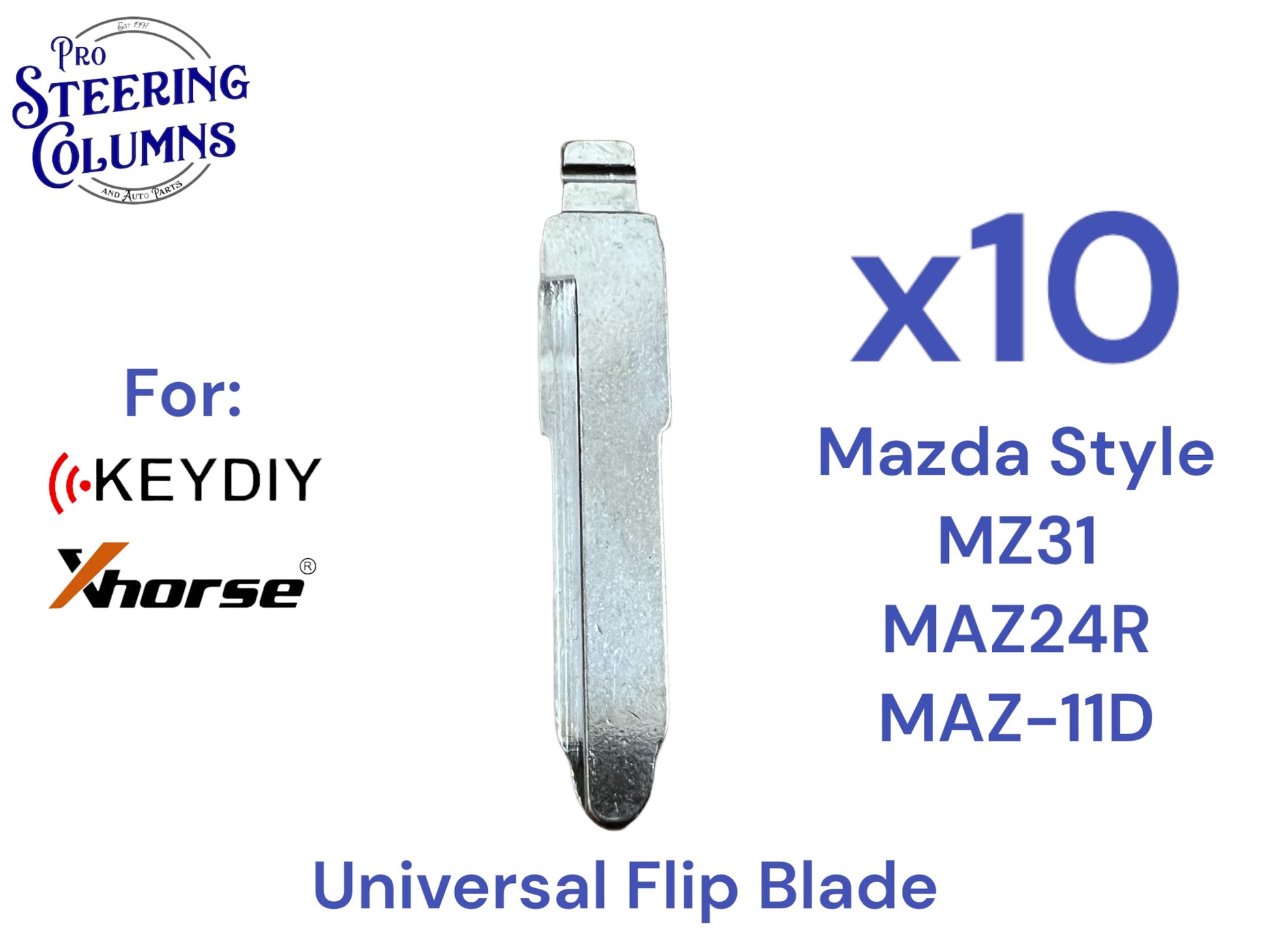 10x Xhorse Keydiy Universal Flip Key Remote Key Blades Mazda MZ31 MAZ24R