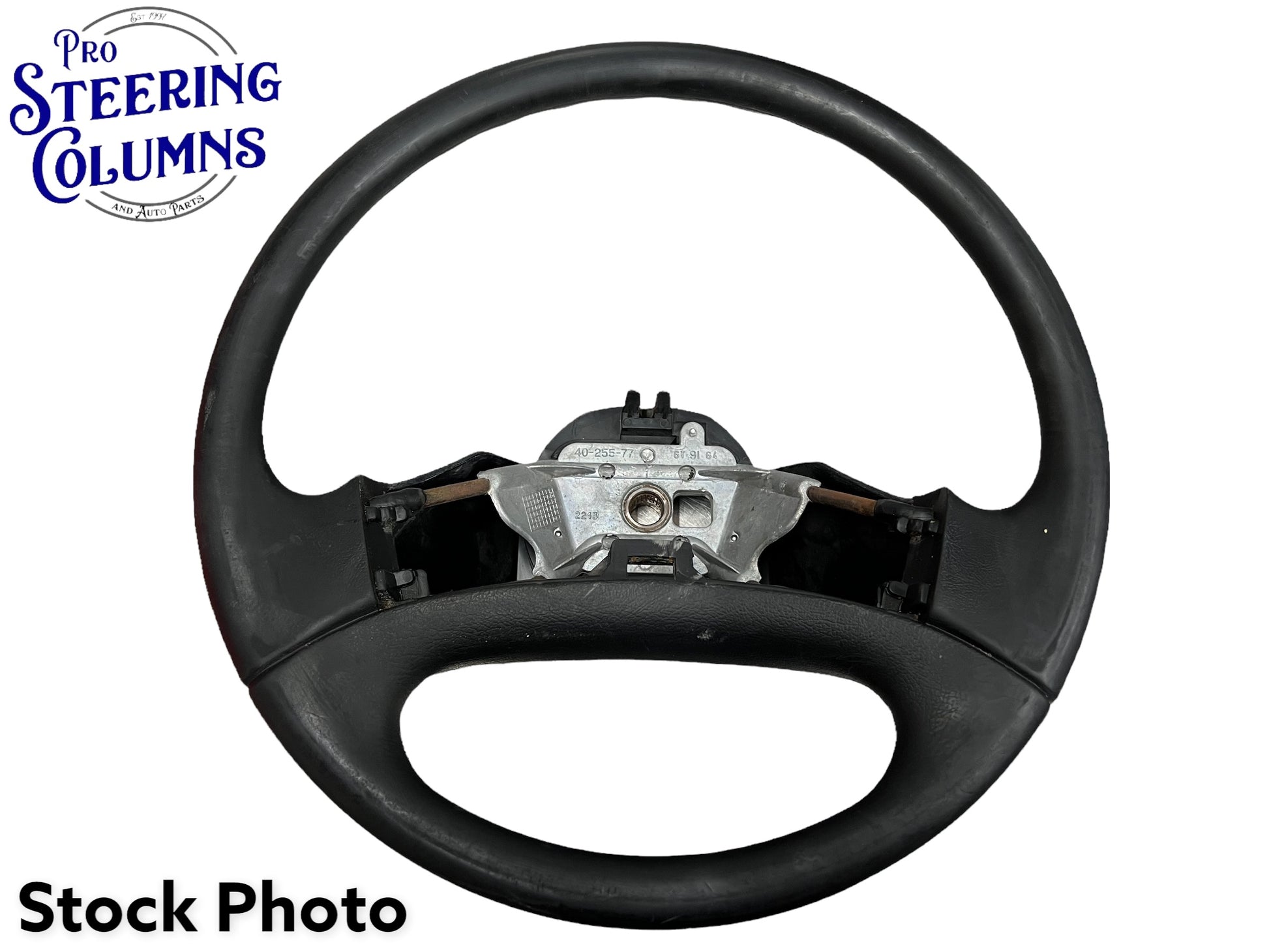 1992-1997 F-150 F-250 F-350 Bronco Steering Wheel Black Rubber Used OEM