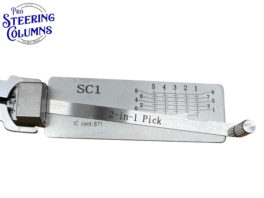Original Lishi 2 in 1 SC1 Schlage 5-Pin Pick & Decoder Anti Glare Genuine New