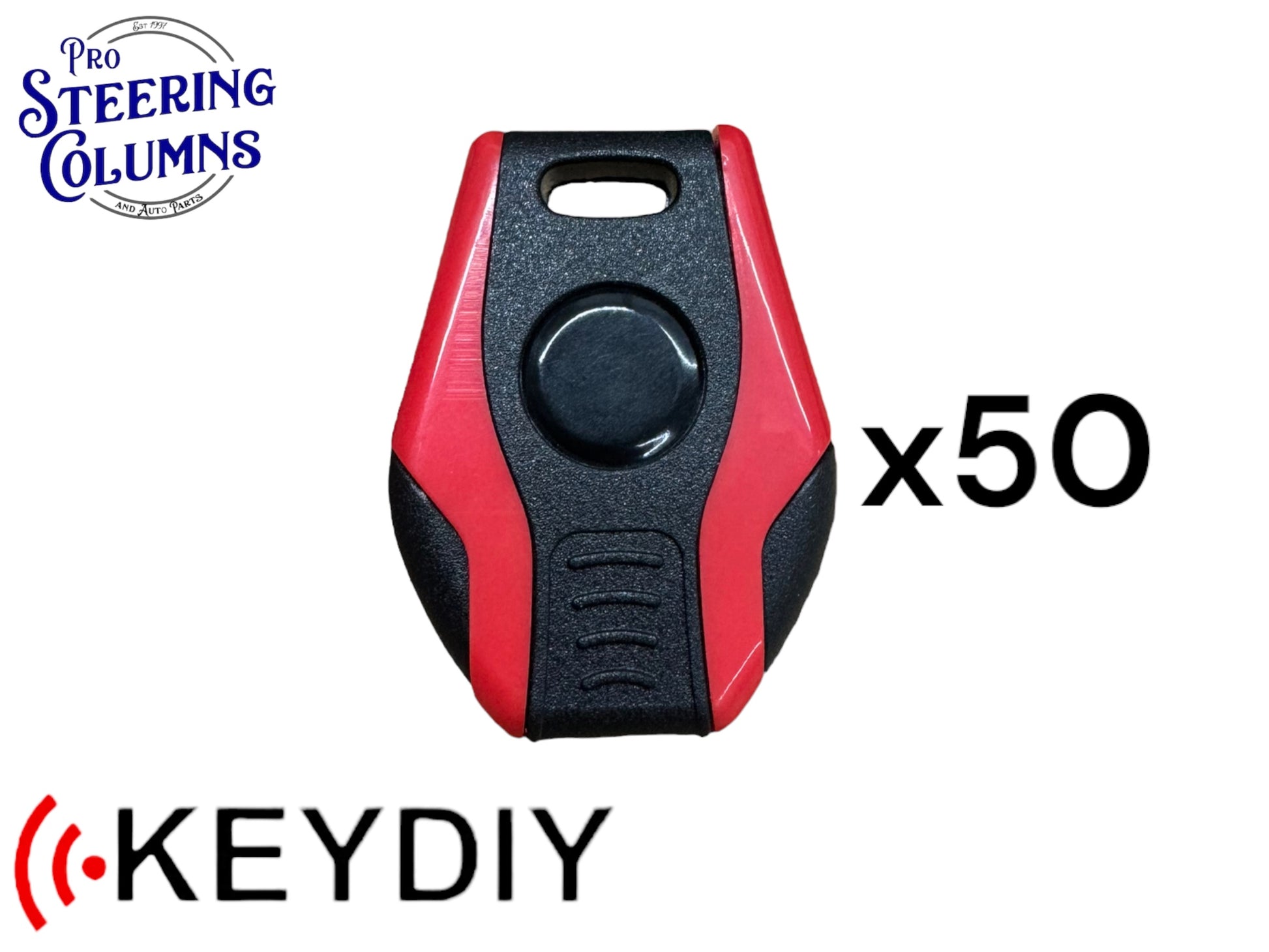 Keydiy Universal Transponder Key Shell Head Red 50 Pieces New