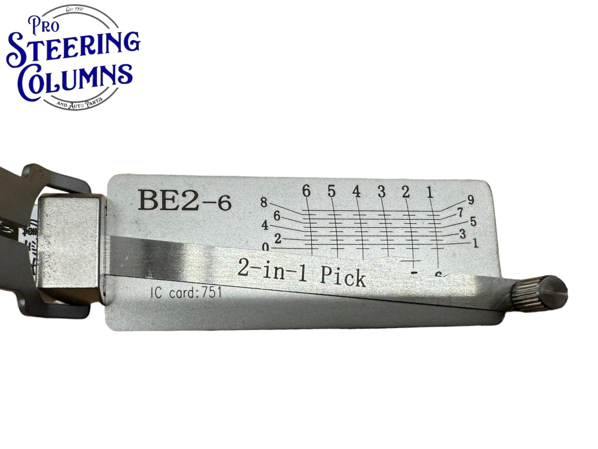 Original Lishi 2 in 1 BE2 6 Pin Best A Pick & Decoder Genuine New