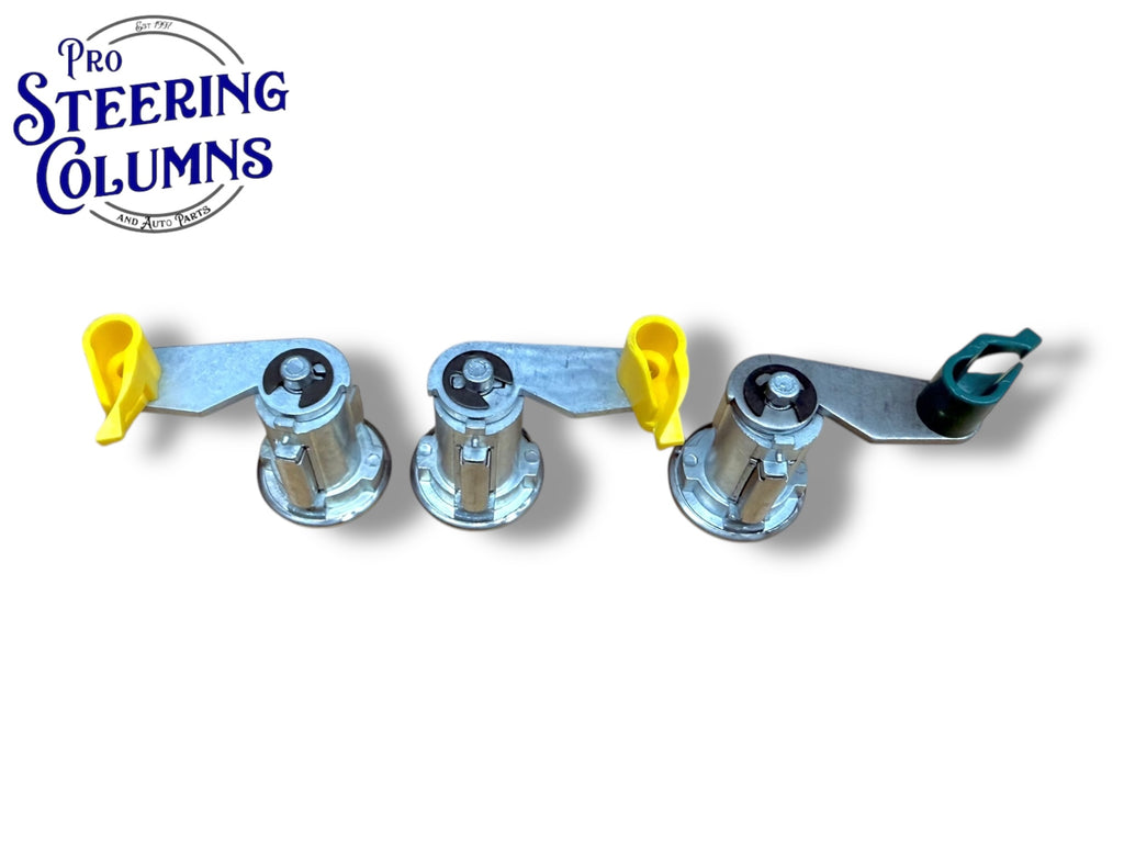 84-90 Ford Bronco II Ignition Door & Tailgate Lock Cylinder Set Chrome New (Keyed Alike)