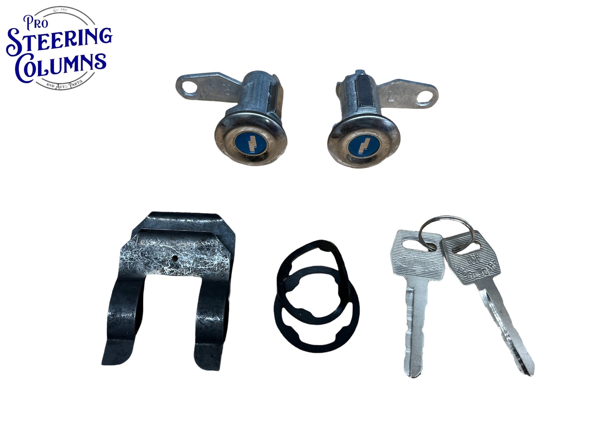 1980-1991 Ford F-250 F-250 F-350 Door Lock Cylinder Set 2 Keys New