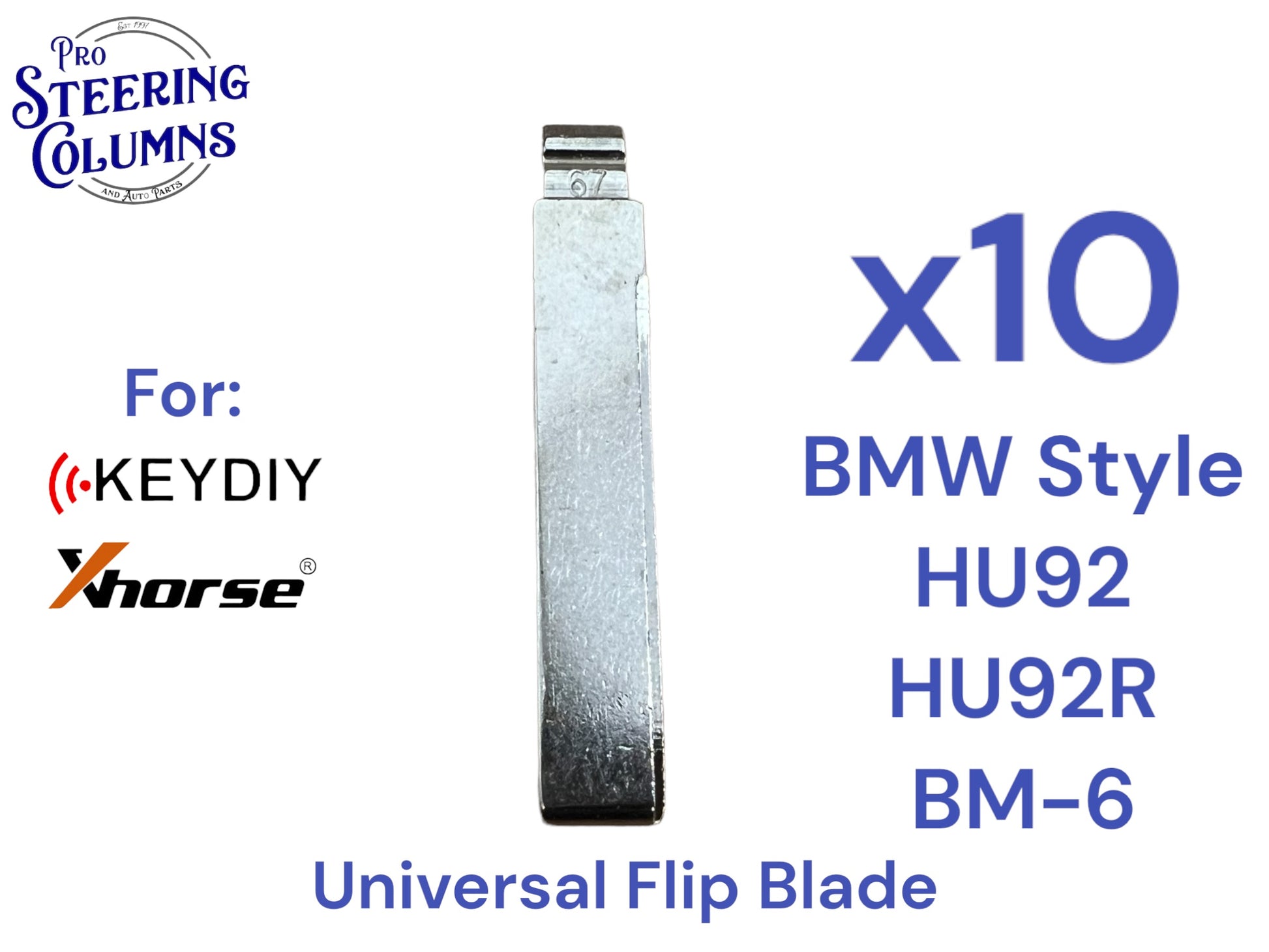 10x Xhorse Keydiy Universal Flip Key Remote Key Blades BMW HU92 HU92R
