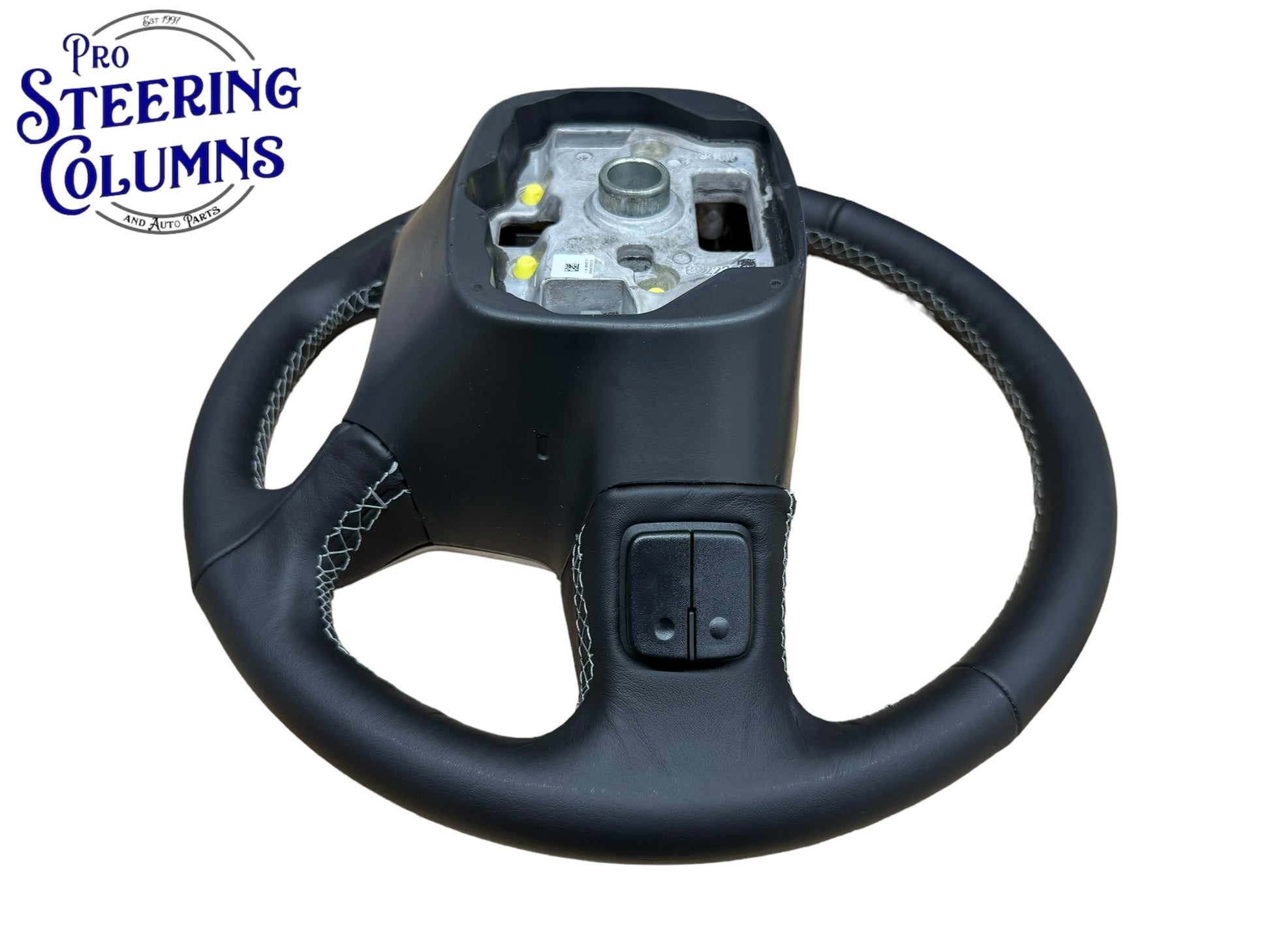2014-2019 GM Silverado Sierra Tahoe Suburban Yukon Black Leather Steering Wheel New OEM