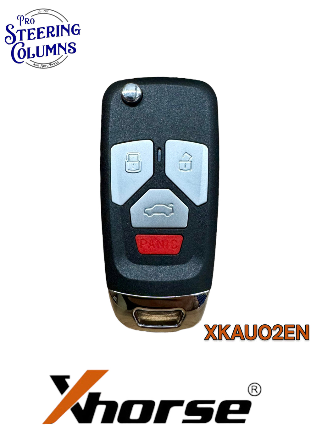Xhorse Universal Flip Key Remote Audi Style 4 Button Wired New XKAU02EN