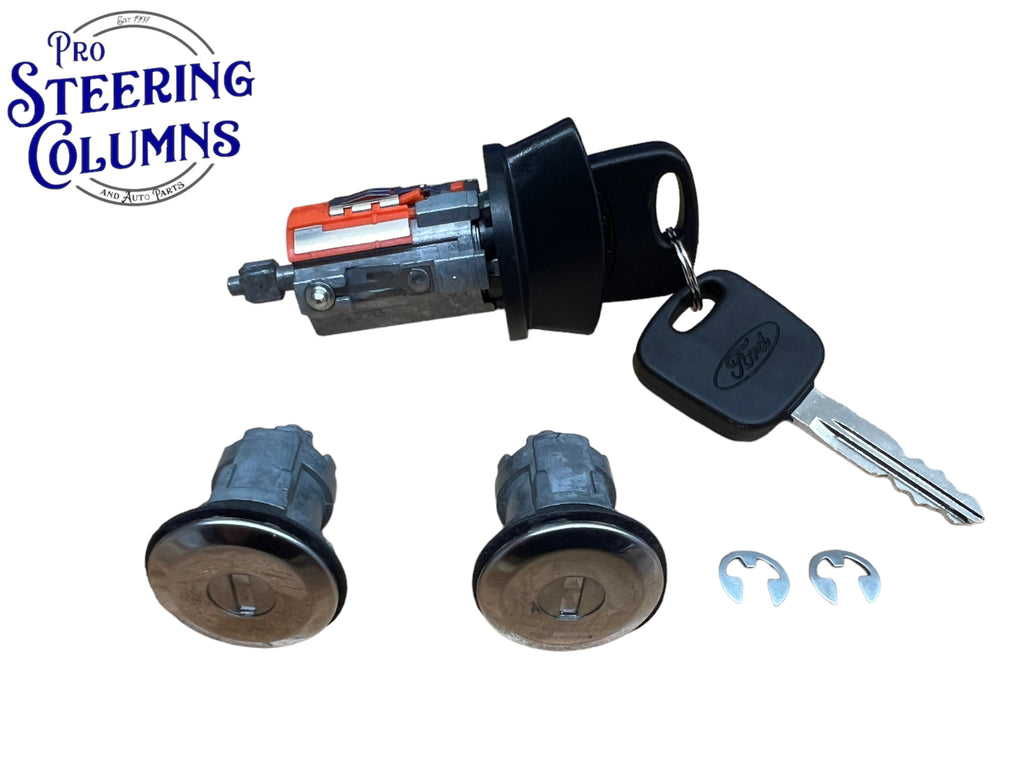 1998-2000 Explorer Ranger B3000 Ignition & Door Lock Cylinder Set 2 Chip Keys New