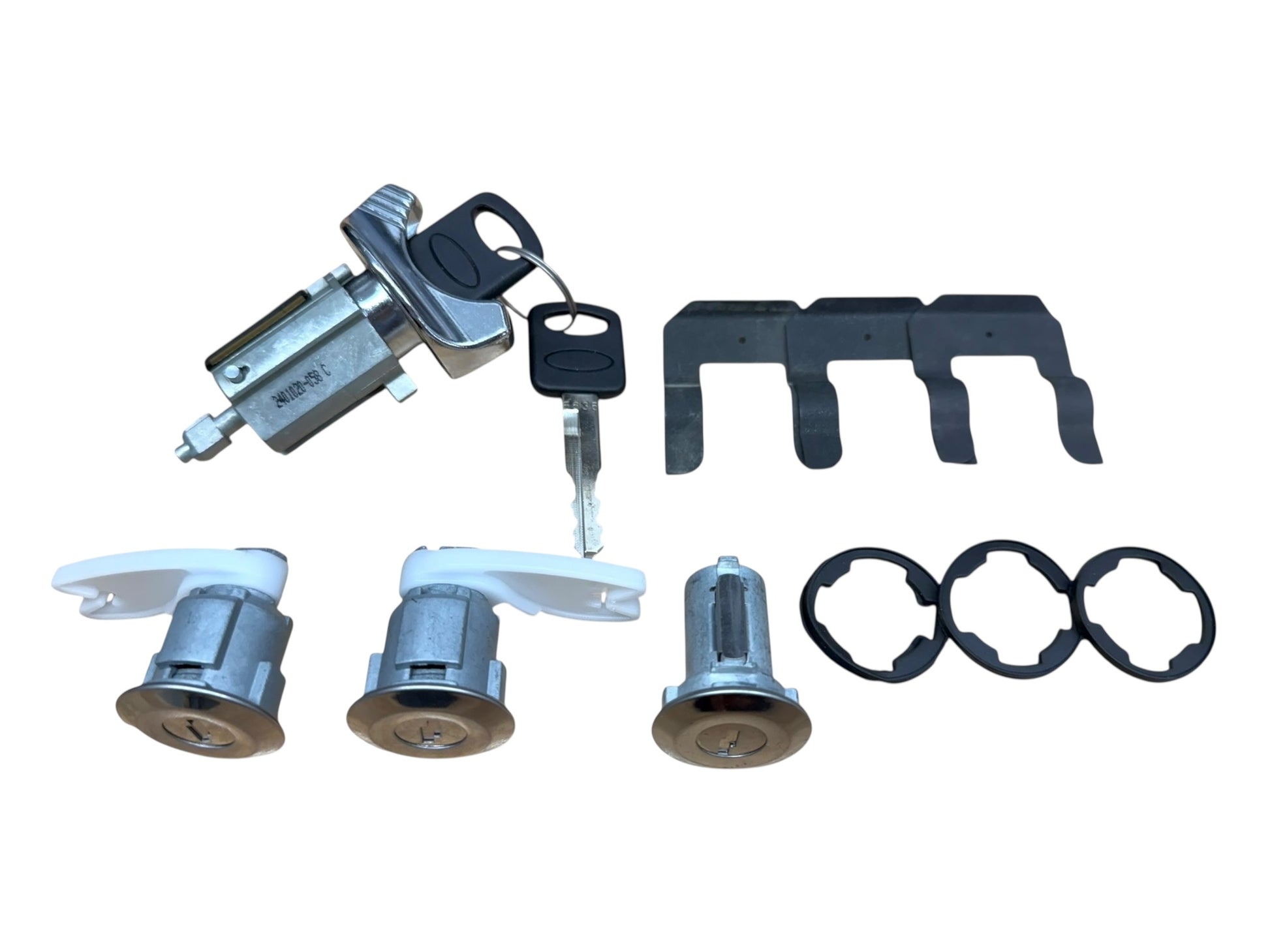 92-96 Ford Bronco Ignition Door & Tailgate Lock Cylinder Set With Electric Power Window (Keyed Alike)
