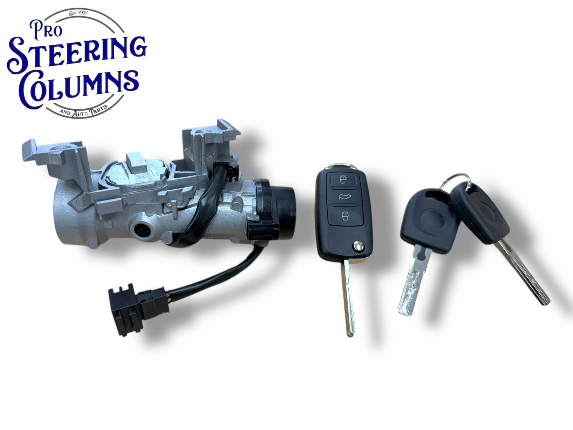 11-19 VW Jetta Beetle Ignition Lock Assembly With Remote Key Shells PN: 5C6905841