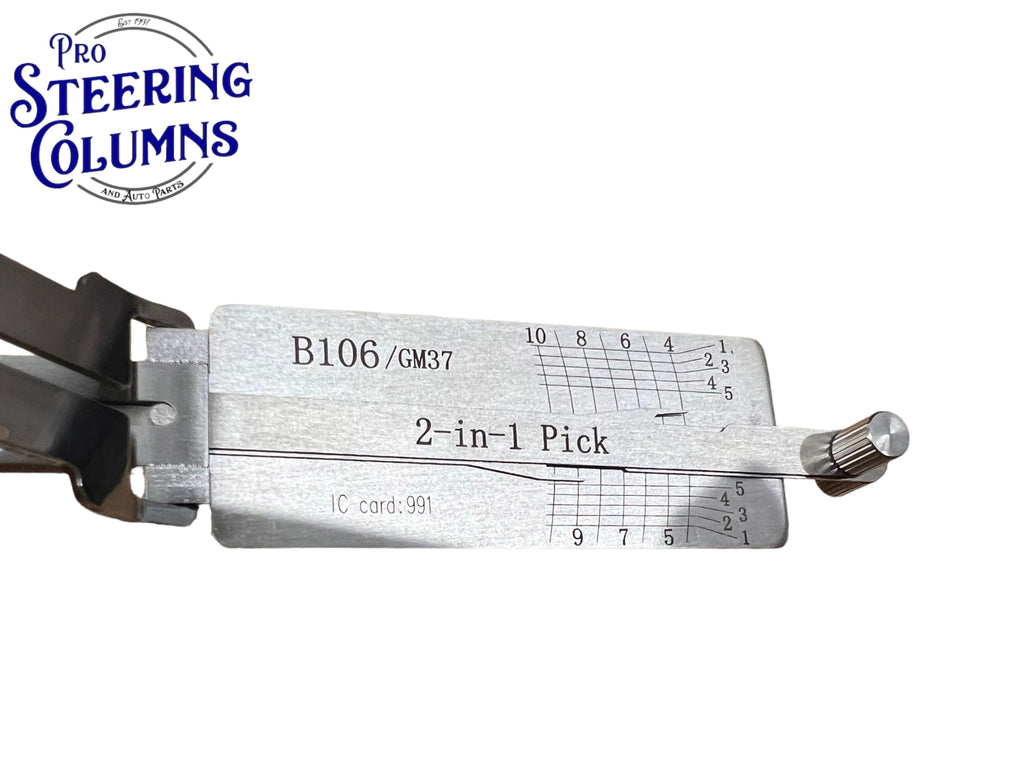 Original Lishi 2 in 1 GM37 B106 GM Non Warded Pick & Decoder Genuine New