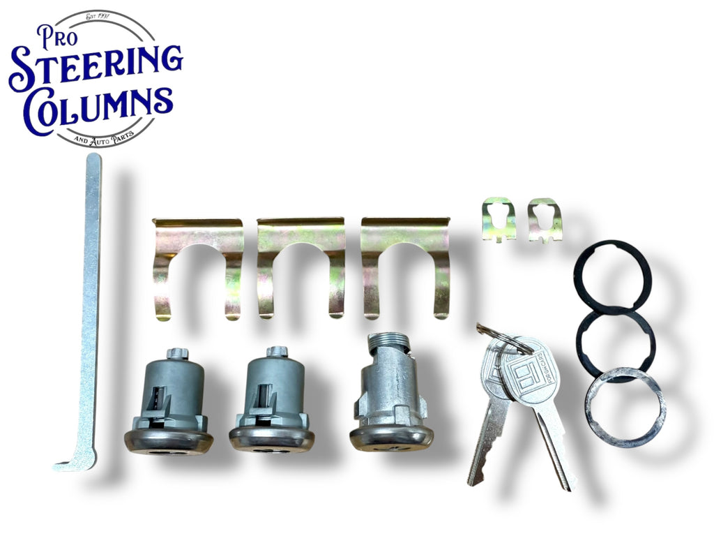 1956 & Up GM Door & Trunk Lock Cylinder Set Keyed Alike New 12502669