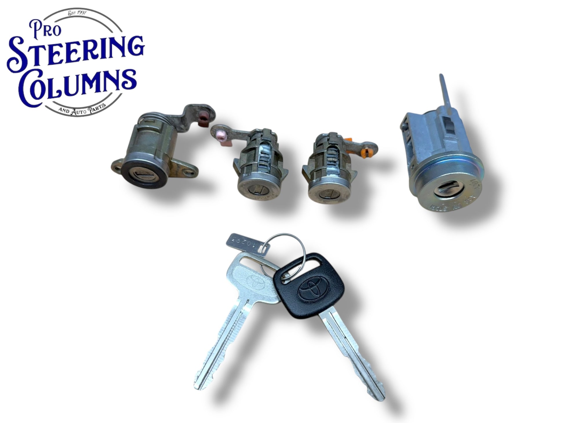 1999-2002 Toyota 4runner Ignition Door & Trunk Lock Cylinder Set (Keyed Alike)