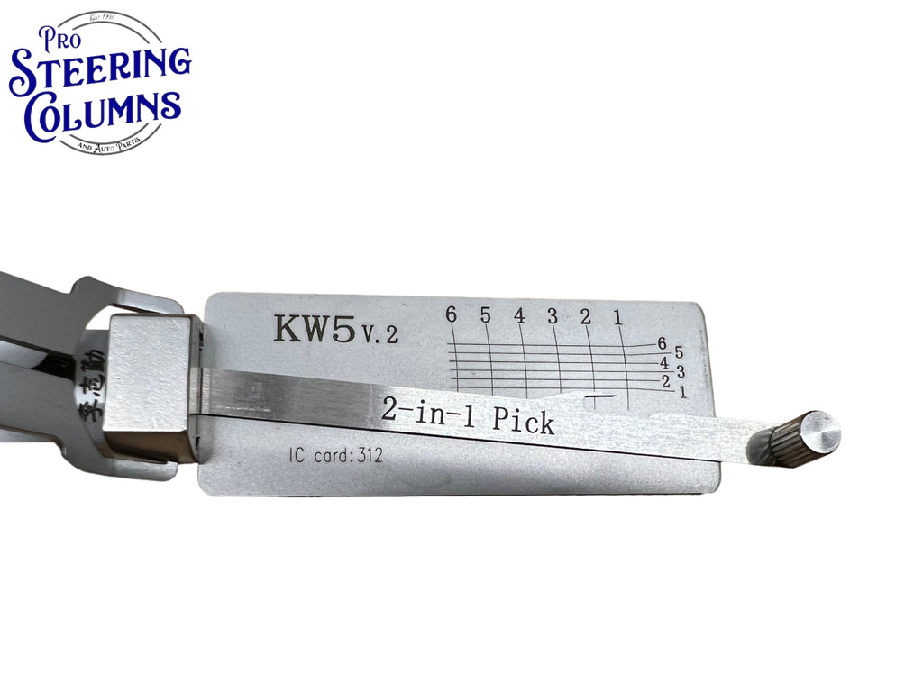 Original Lishi 2 in 1 KW5 Kwikset 6-Pin Pick & Decoder Anti Glare Genu