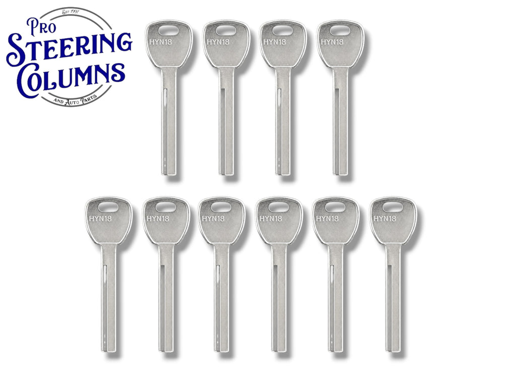 HY18 / HYN18 - Hyundai Metal Key Blank (Aftermarket) (10 Pack)