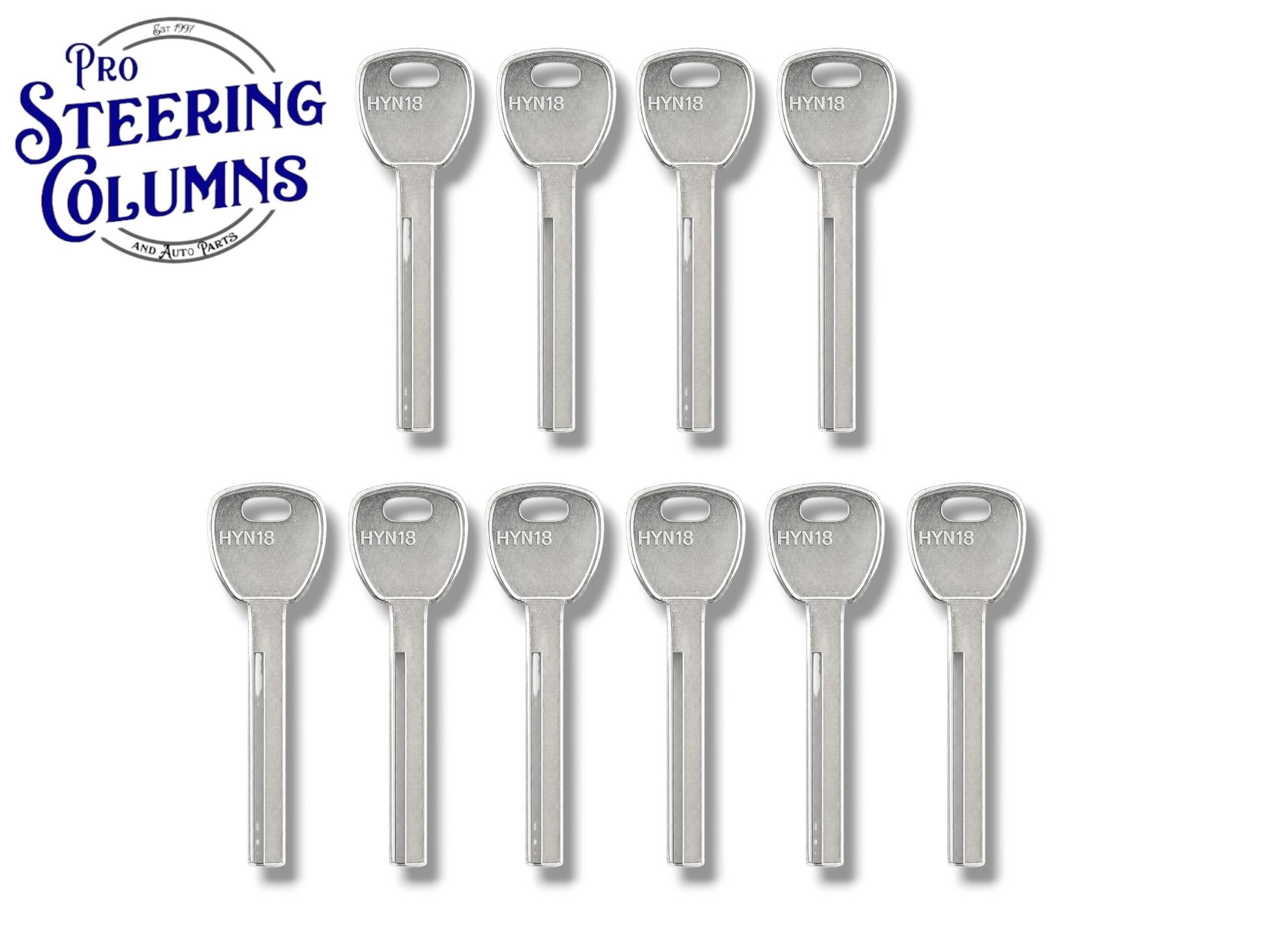HY18 / HYN18 - Hyundai Metal Key Blank (Aftermarket) (10 Pack)