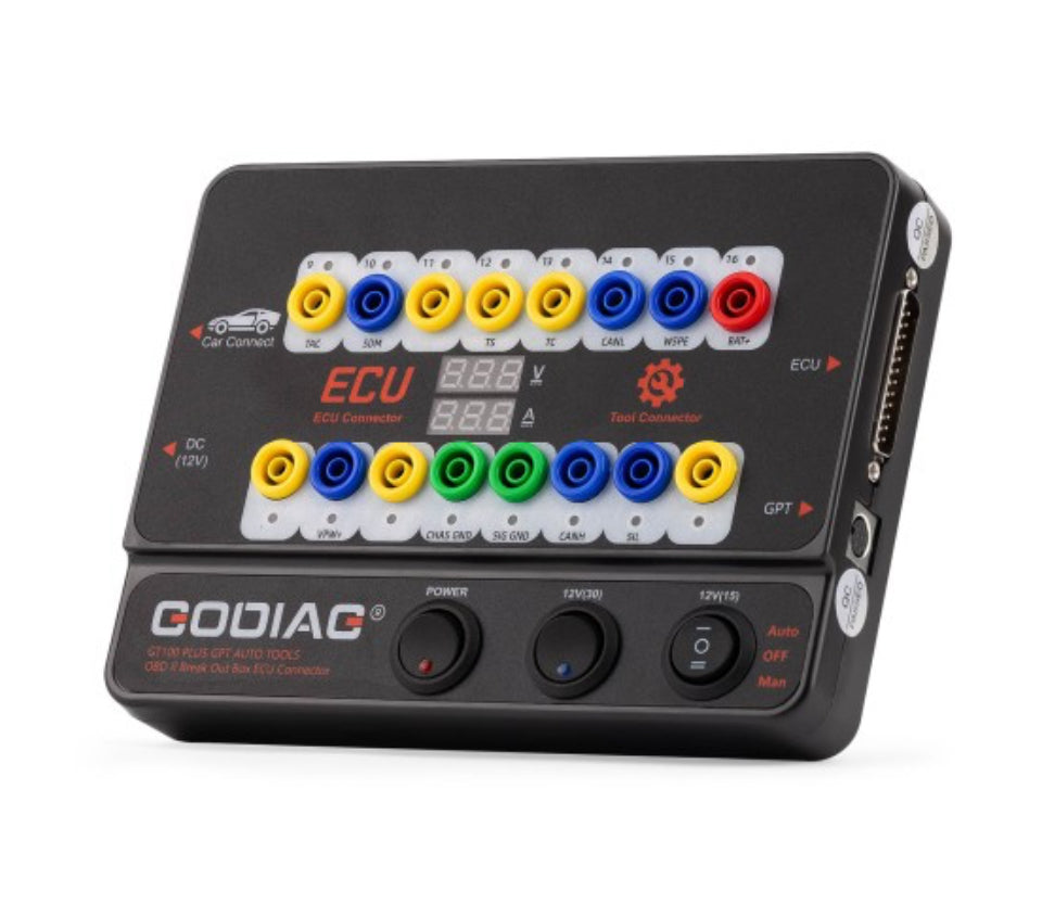 Godiag - GT100 PLUS GPT ENET DOIP 24V-12V Auto Tools OBD II Break Out Box ECU Connector
