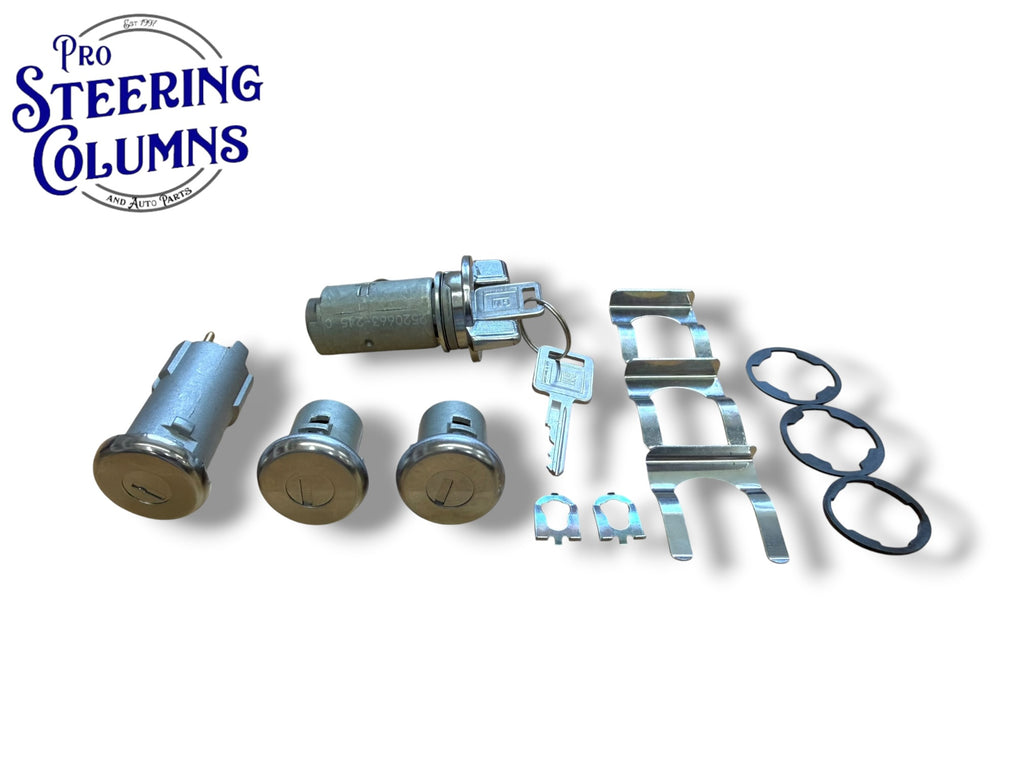 78-91 GM K5 Blazer Suburban Ignition Door & Electric Tailgate Lock Cylinder Set (Keyed Alike)