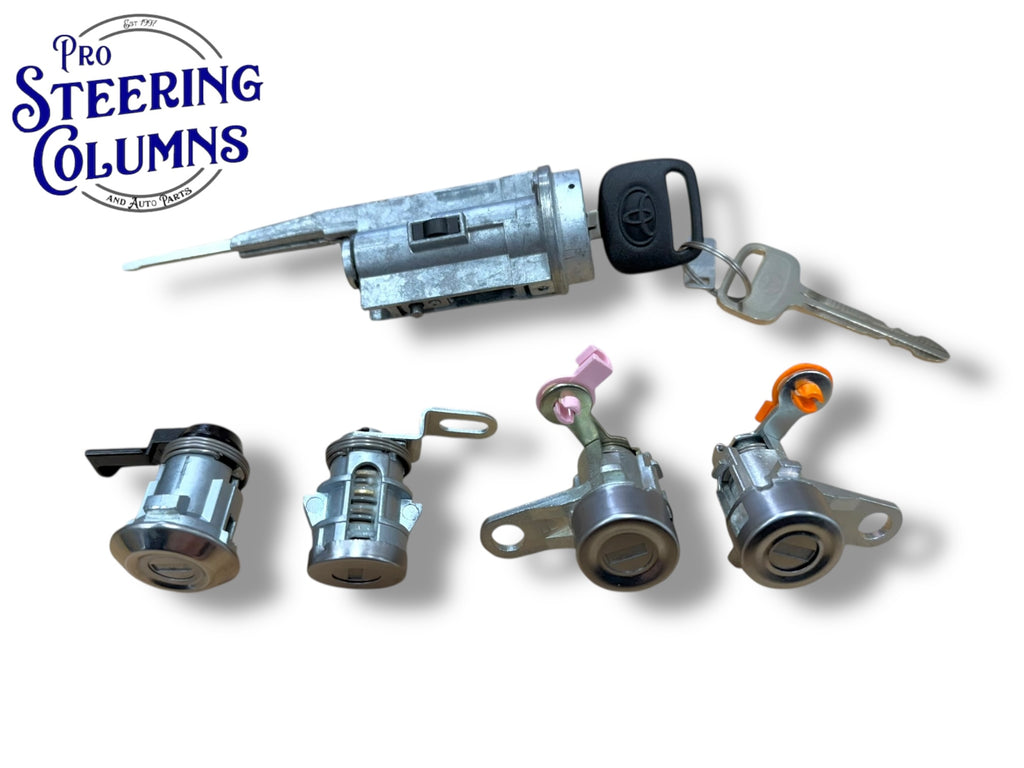 00-06 Toyota Tundra Ignition Door Tailgate & Fuel Lock Cylinder Set 2 Keys (Keyed Alike)